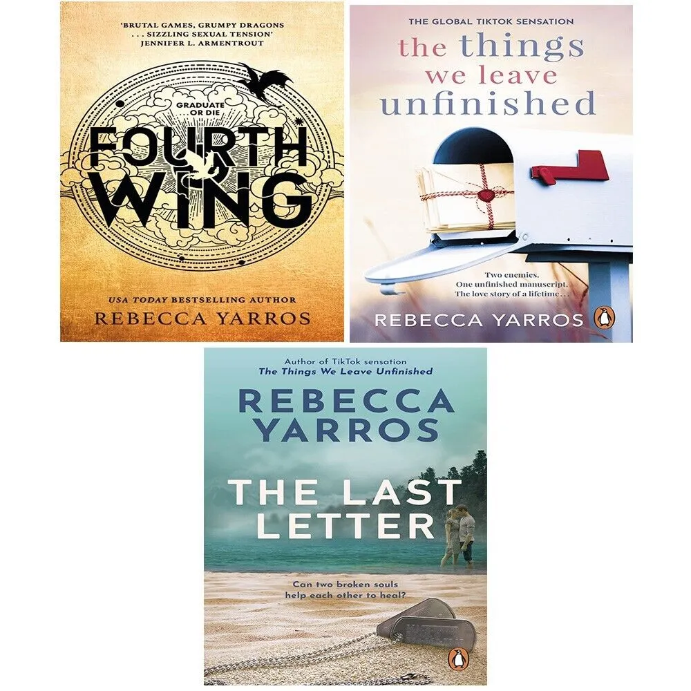 Rebecca Yarros Collection 3 Books Set (Last Letter,Things We Leave Unfinished)