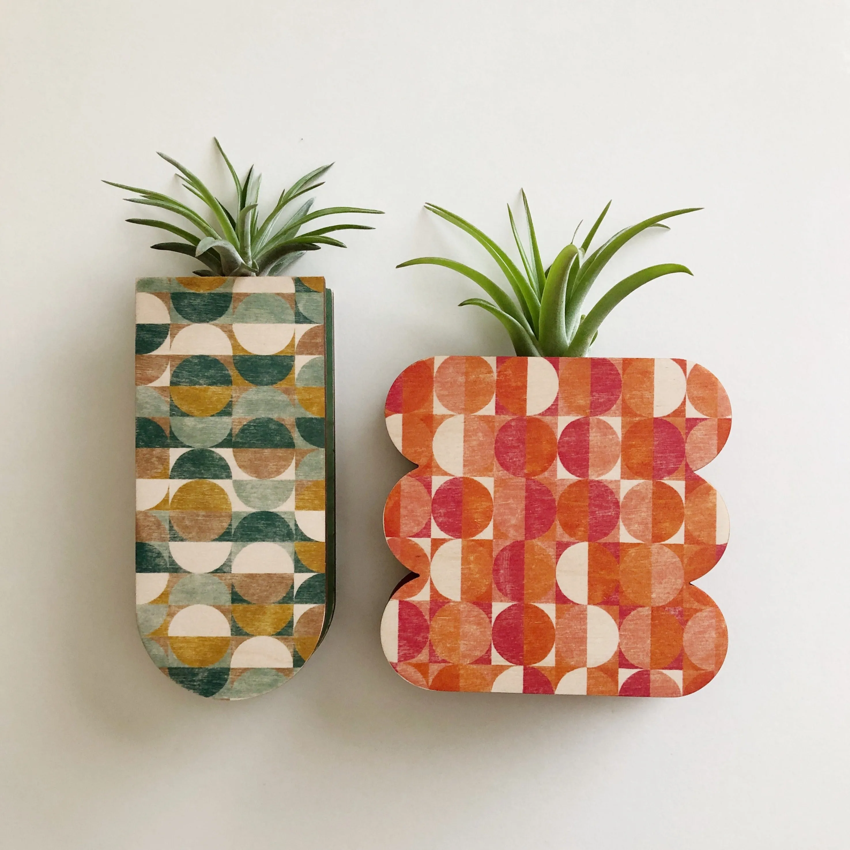 Scallop Groovy Wall   Tabletop Vase Planter