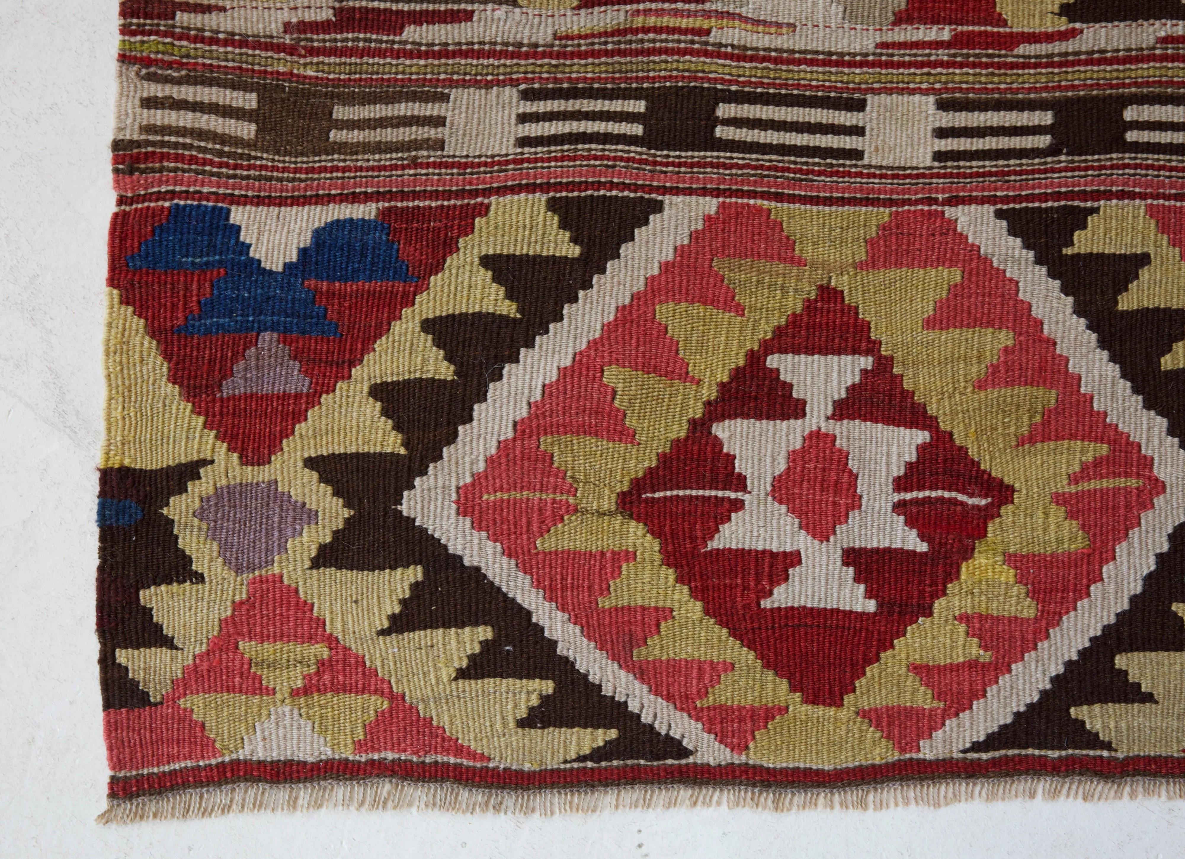 Semi-antique Fethiye Kilim Rug 4'5"x7'5"