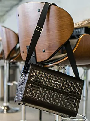 SHANY Premier Fantasy Collection Makeup Artists Cosmetics Train Case - Black Diamond! Includes shoulder strap & 2 keys! Make-up Not included! Retails $80 