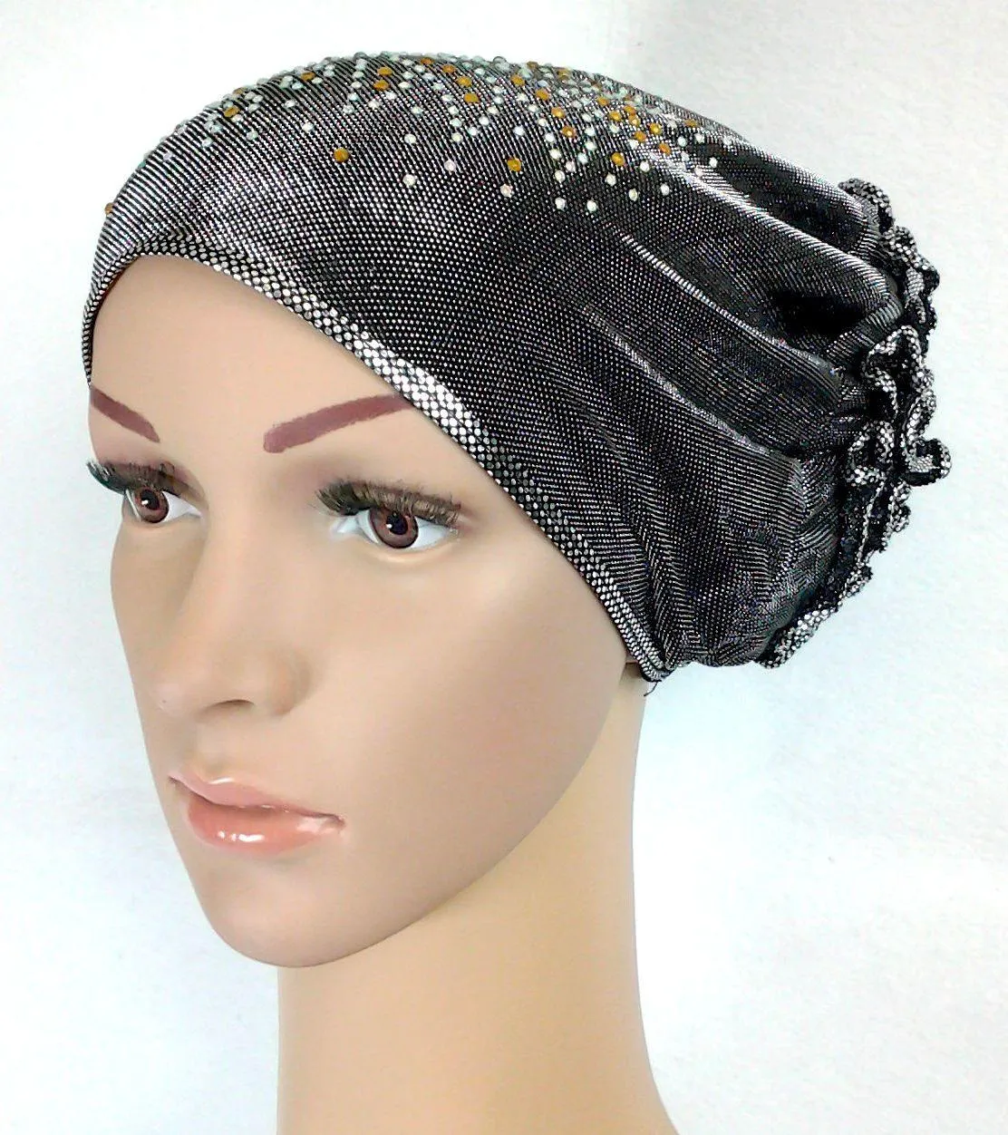 SHINING THREADS RHINESTONE Muslim Inner Caps Islamic Underscarf Hats Ninja Hijab