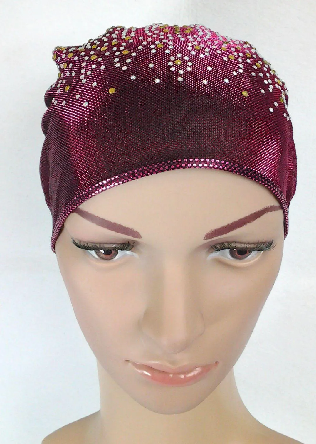 SHINING THREADS RHINESTONE Muslim Inner Caps Islamic Underscarf Hats Ninja Hijab