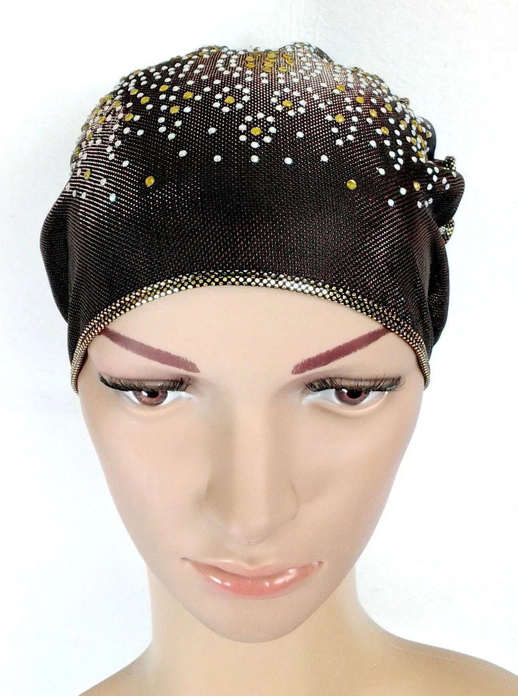 SHINING THREADS RHINESTONE Muslim Inner Caps Islamic Underscarf Hats Ninja Hijab