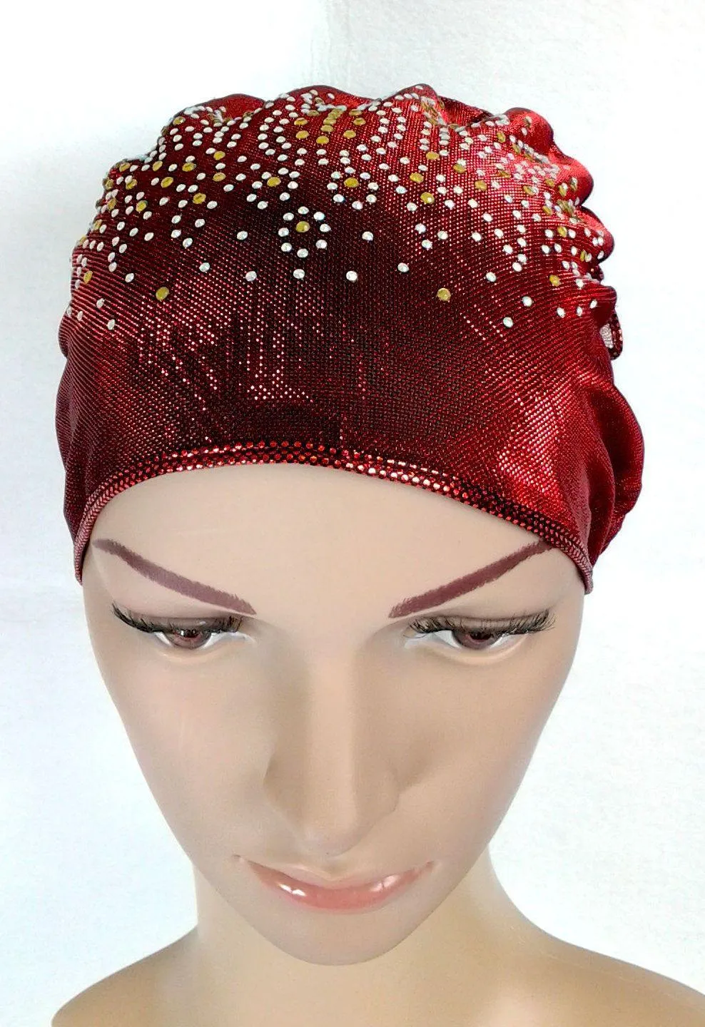 SHINING THREADS RHINESTONE Muslim Inner Caps Islamic Underscarf Hats Ninja Hijab
