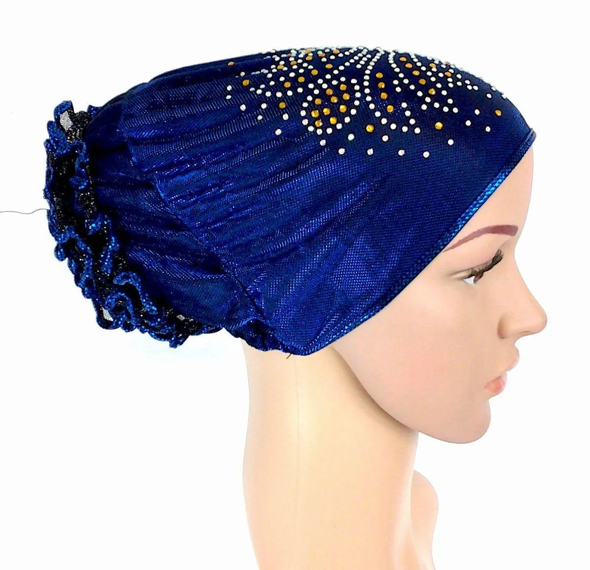 SHINING THREADS RHINESTONE Muslim Inner Caps Islamic Underscarf Hats Ninja Hijab