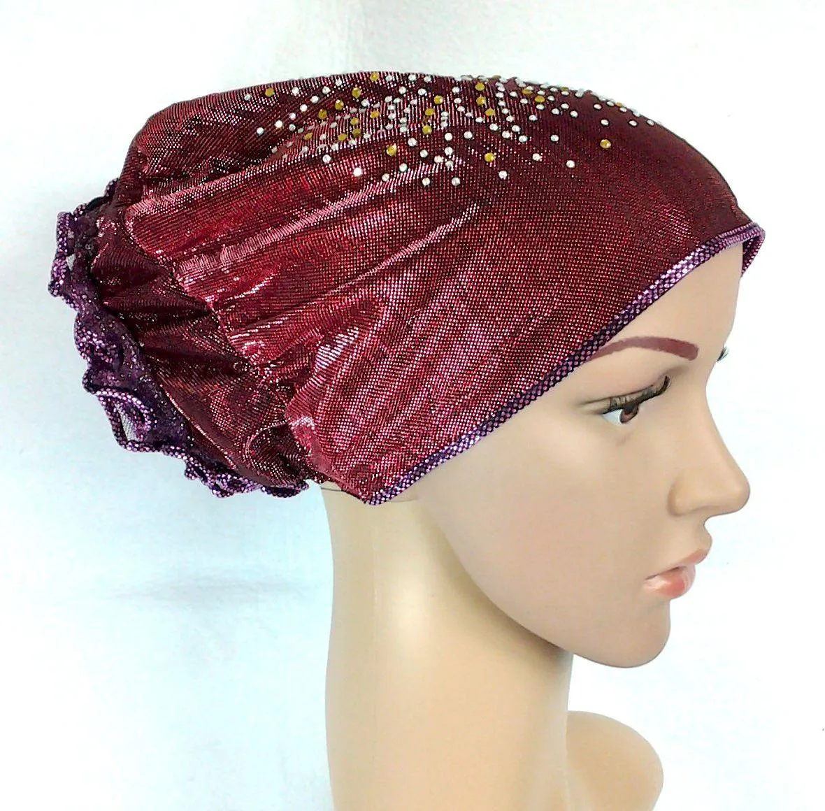 SHINING THREADS RHINESTONE Muslim Inner Caps Islamic Underscarf Hats Ninja Hijab