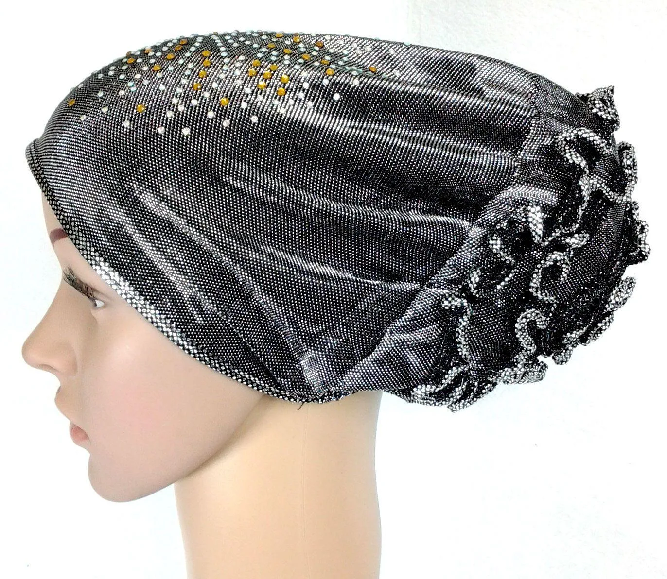 SHINING THREADS RHINESTONE Muslim Inner Caps Islamic Underscarf Hats Ninja Hijab