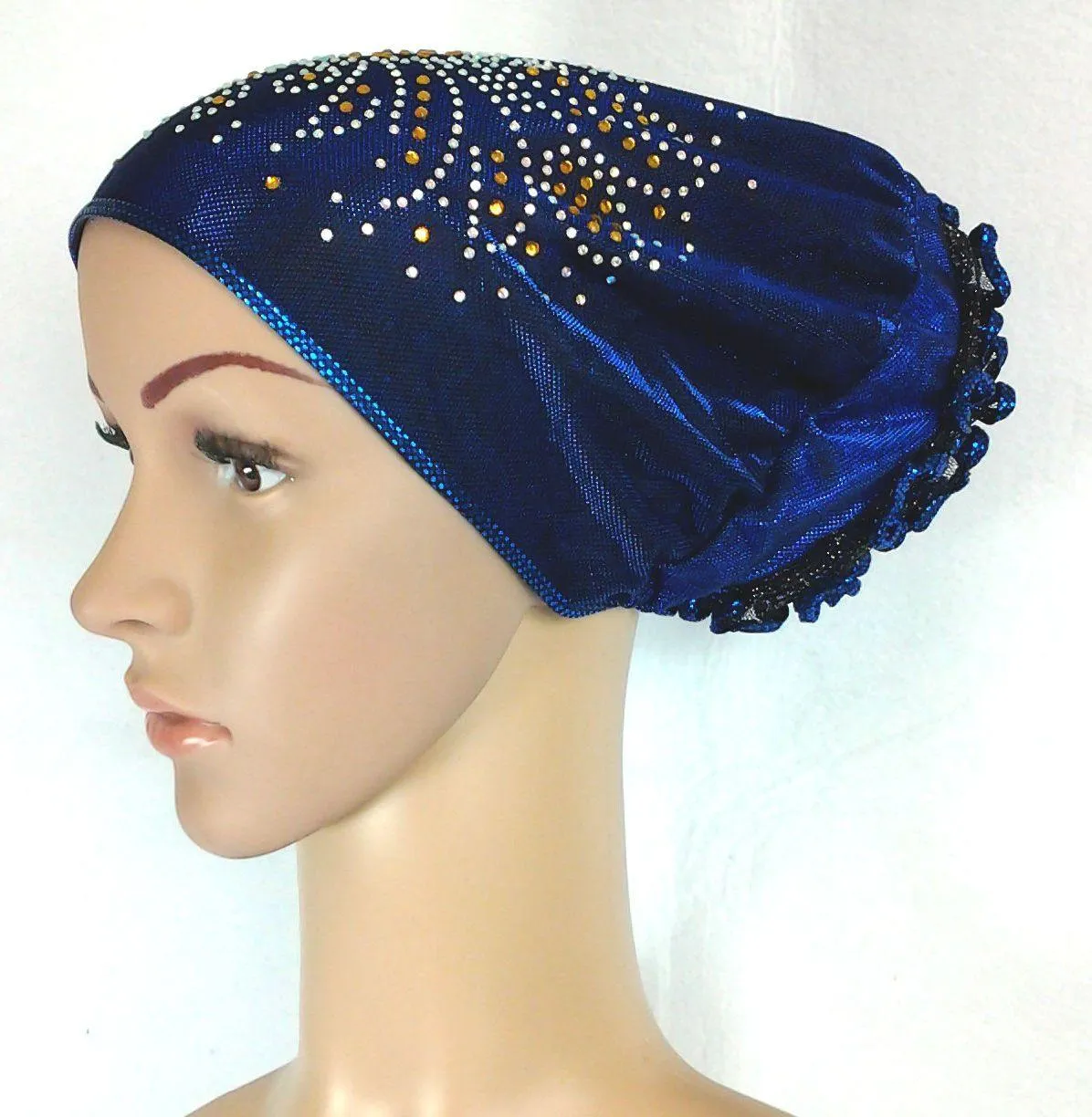 SHINING THREADS RHINESTONE Muslim Inner Caps Islamic Underscarf Hats Ninja Hijab