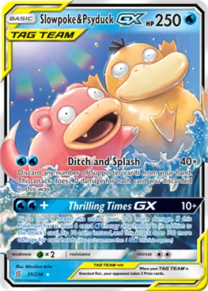 Slowpoke & Psyduck GX 35/236 FULL ART FOIL RARE