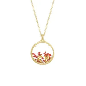 Small Vermeil Red & Orange Fields Necklace
