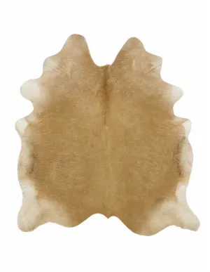 Solid Dark Palomino Cowhide Rug - L