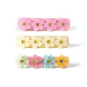 SPR- Flowers Satin Hair Clips (Set of 3)