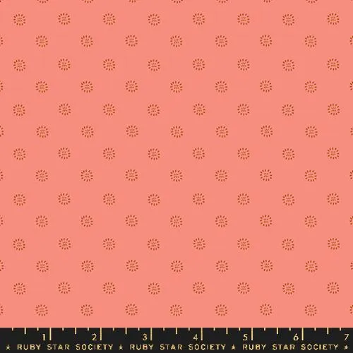 Stamped Flower in Melon -- Favorite Flowers by Ruby Star Society -- Moda Fabric