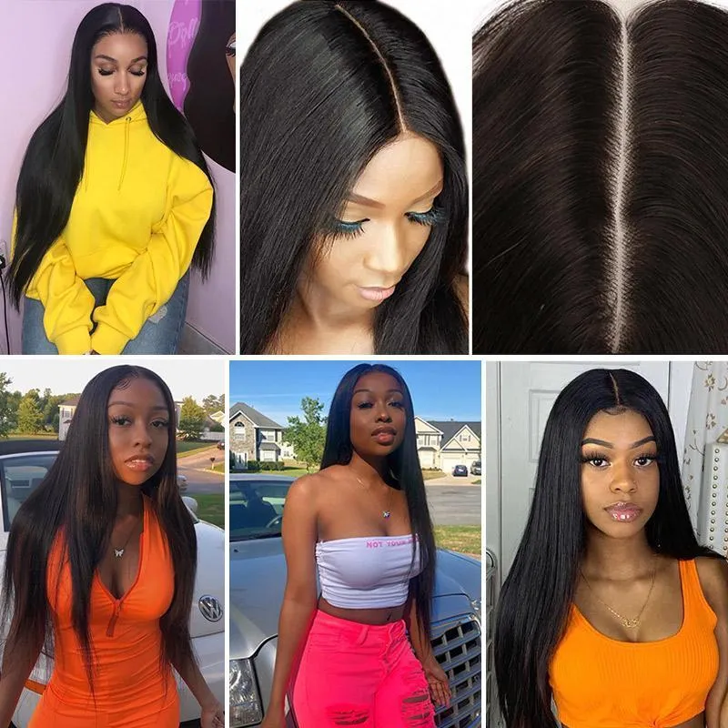Straight 3 Bundles With 2x6 Lace Closure Peruvian Virgin Human Hair