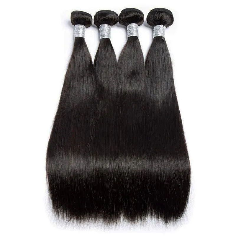 Straight 4 Bundles and 2x6 Closure 100% Unprocessed Malaysian Virgin Human Hair
