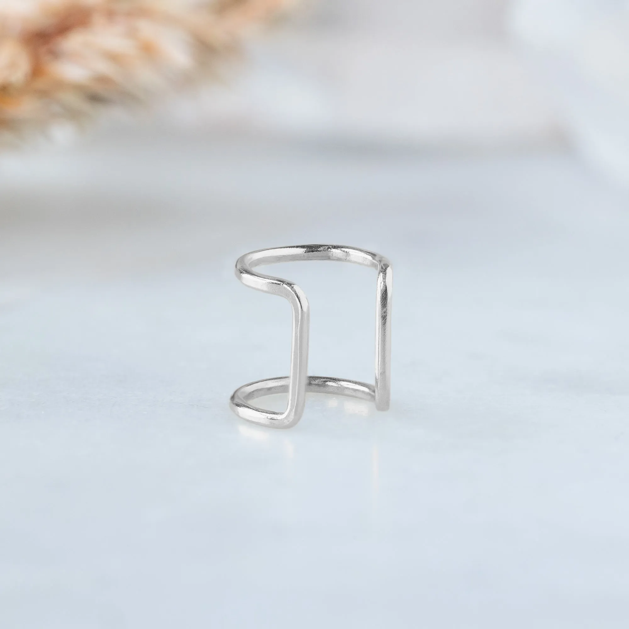 The Column Ear Cuff | 14K White Gold