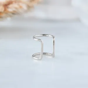 The Column Ear Cuff | 14K White Gold