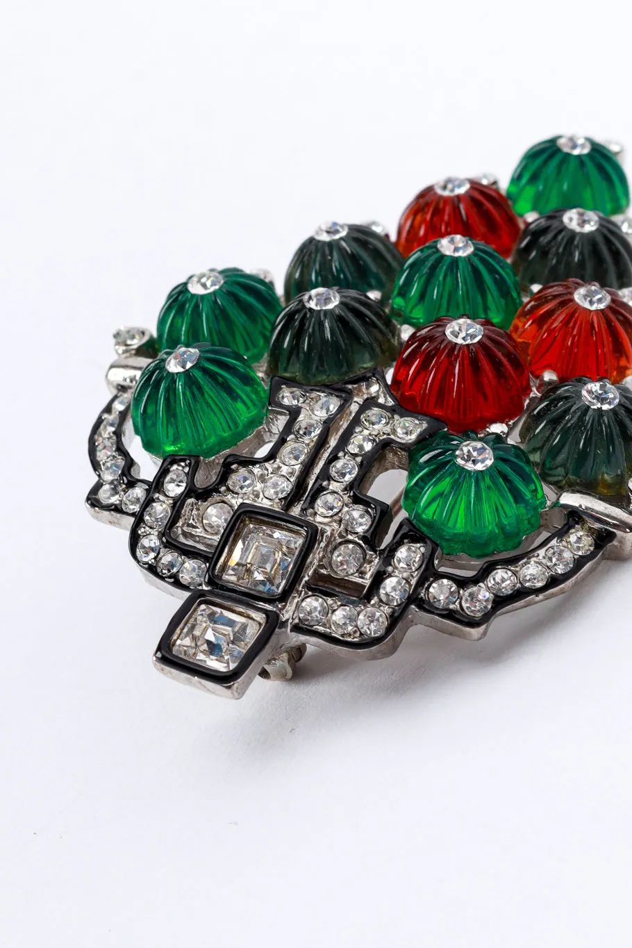 Tutti Frutti Deco Tree Brooch