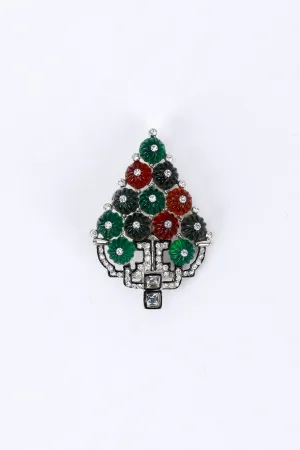 Tutti Frutti Deco Tree Brooch