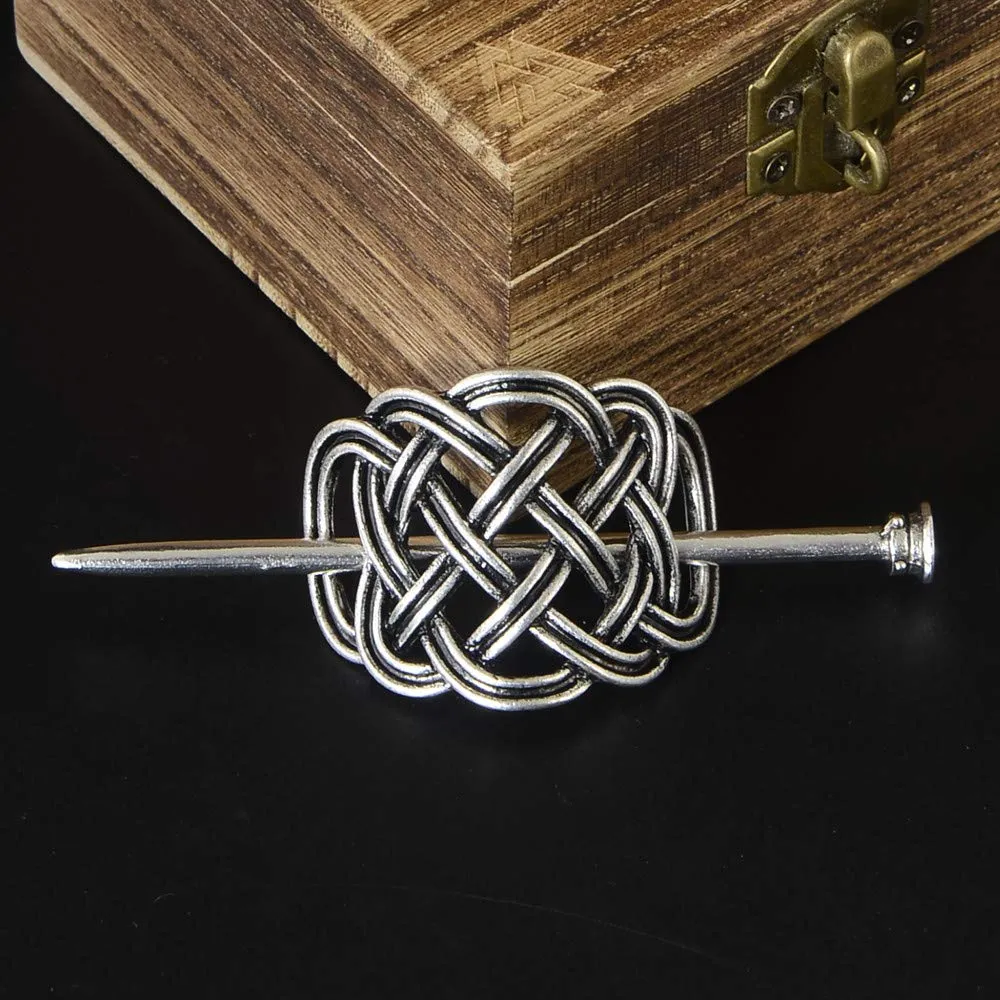 Viking Dragon Hair Hairpins Clips- Norse Celtic Knot Hair Accessories Hair Slide Hair Barrettes Irish Hair Decor for Long Hair Jewelry Braids Hair Stick With Dragon Design