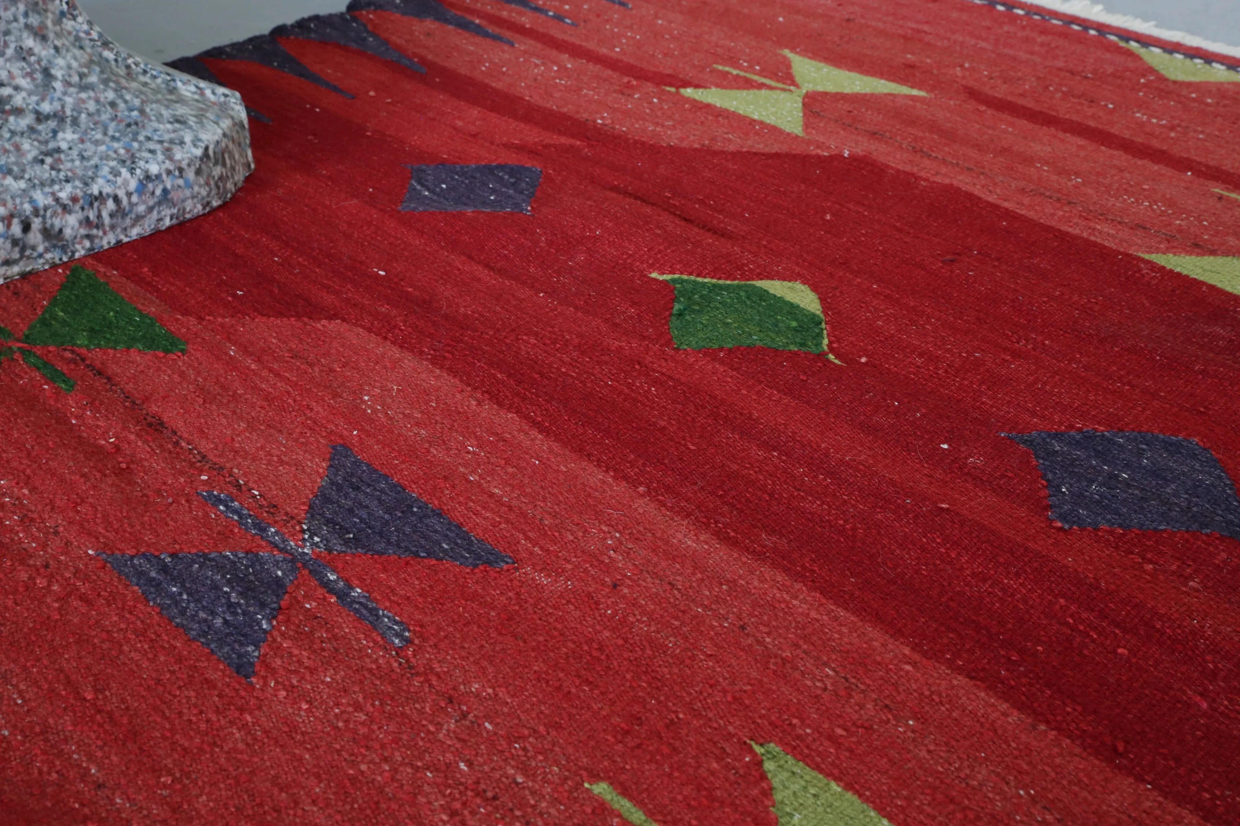 Vintage Bodrum Bos Kilim Rug 4.6x7.5ft