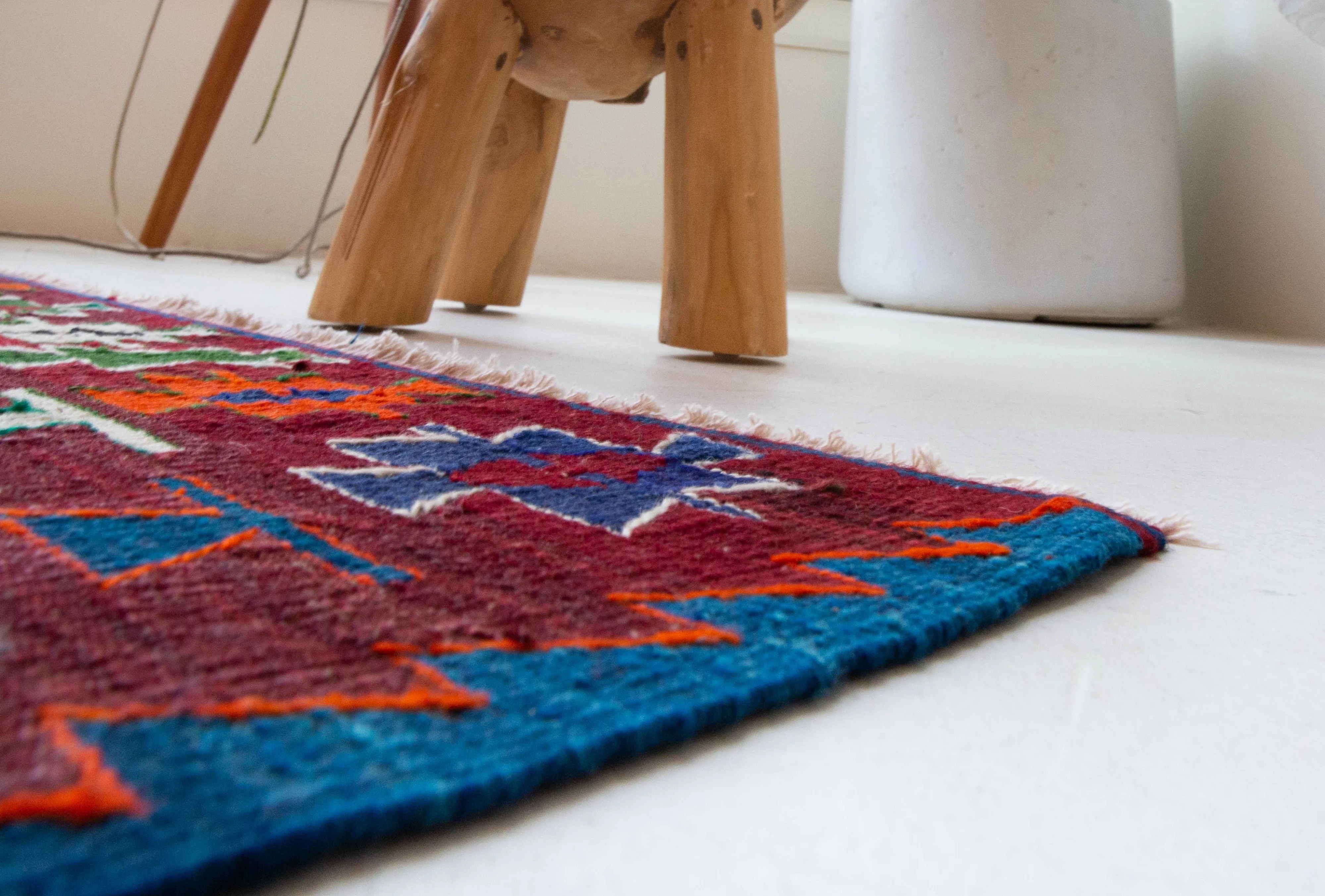 Vintage Fethiye Kilim Rug 3'2"x4'8"