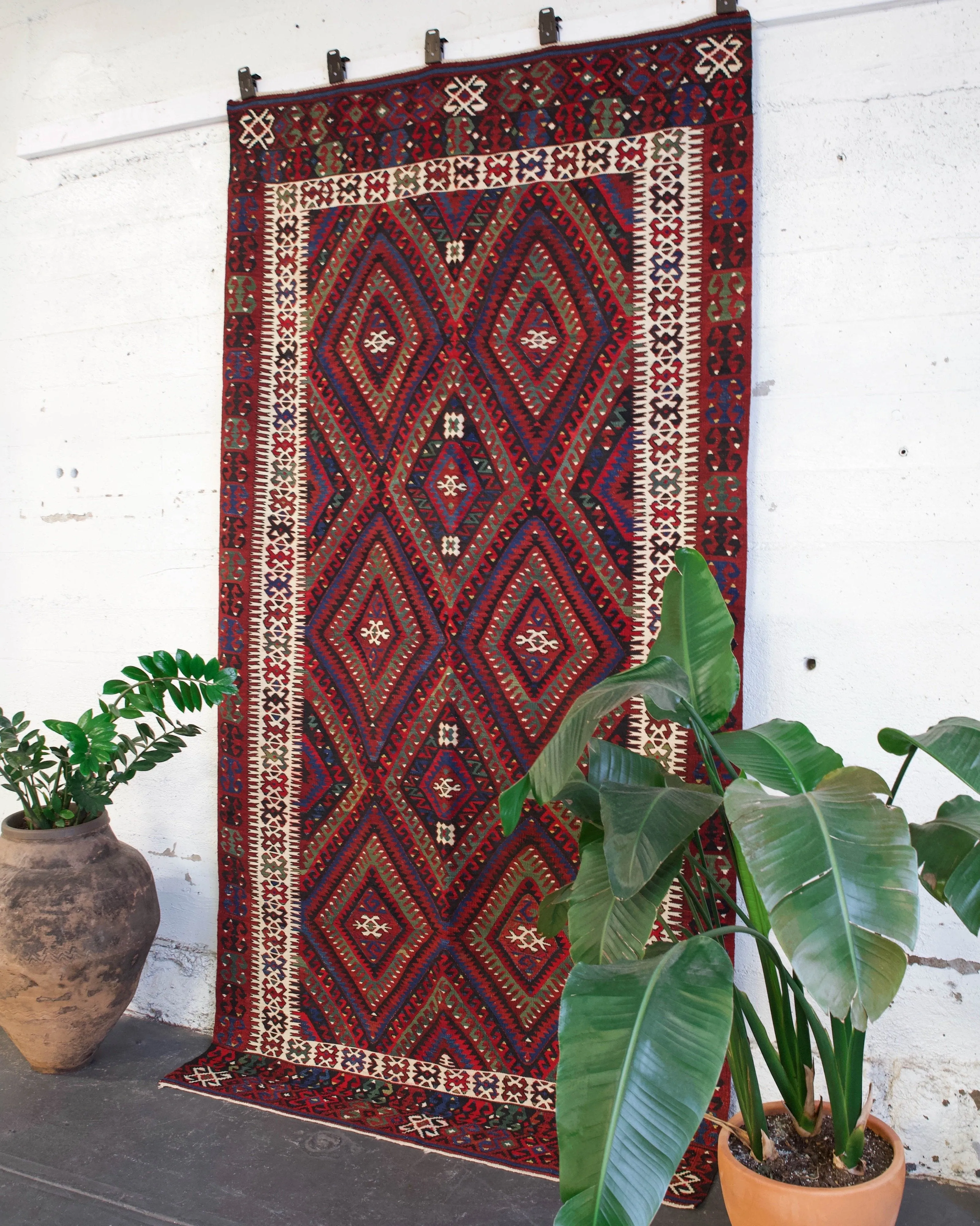 Vintage Fethiye Kilim Rug 5'4"x10'