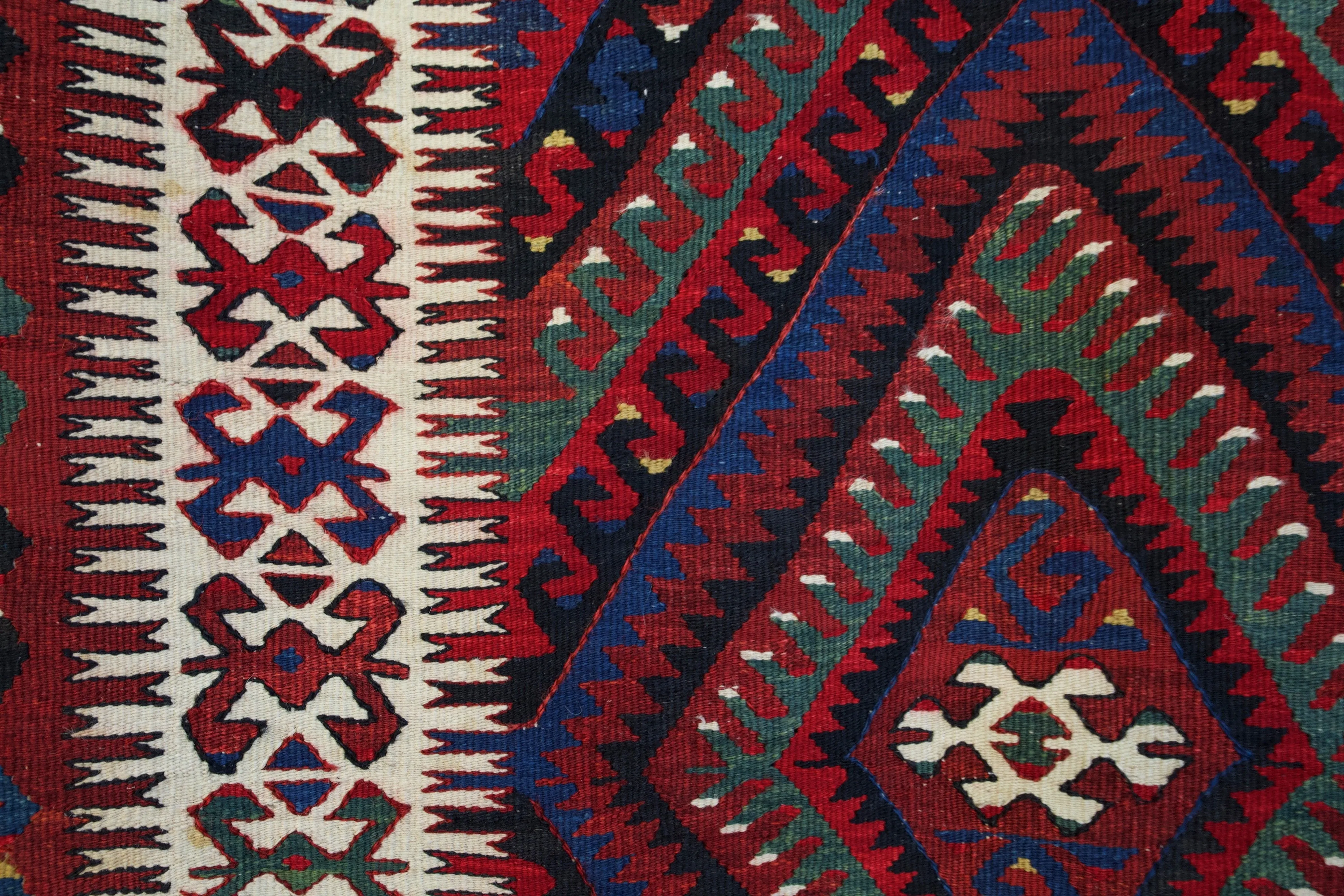 Vintage Fethiye Kilim Rug 5'4"x10'
