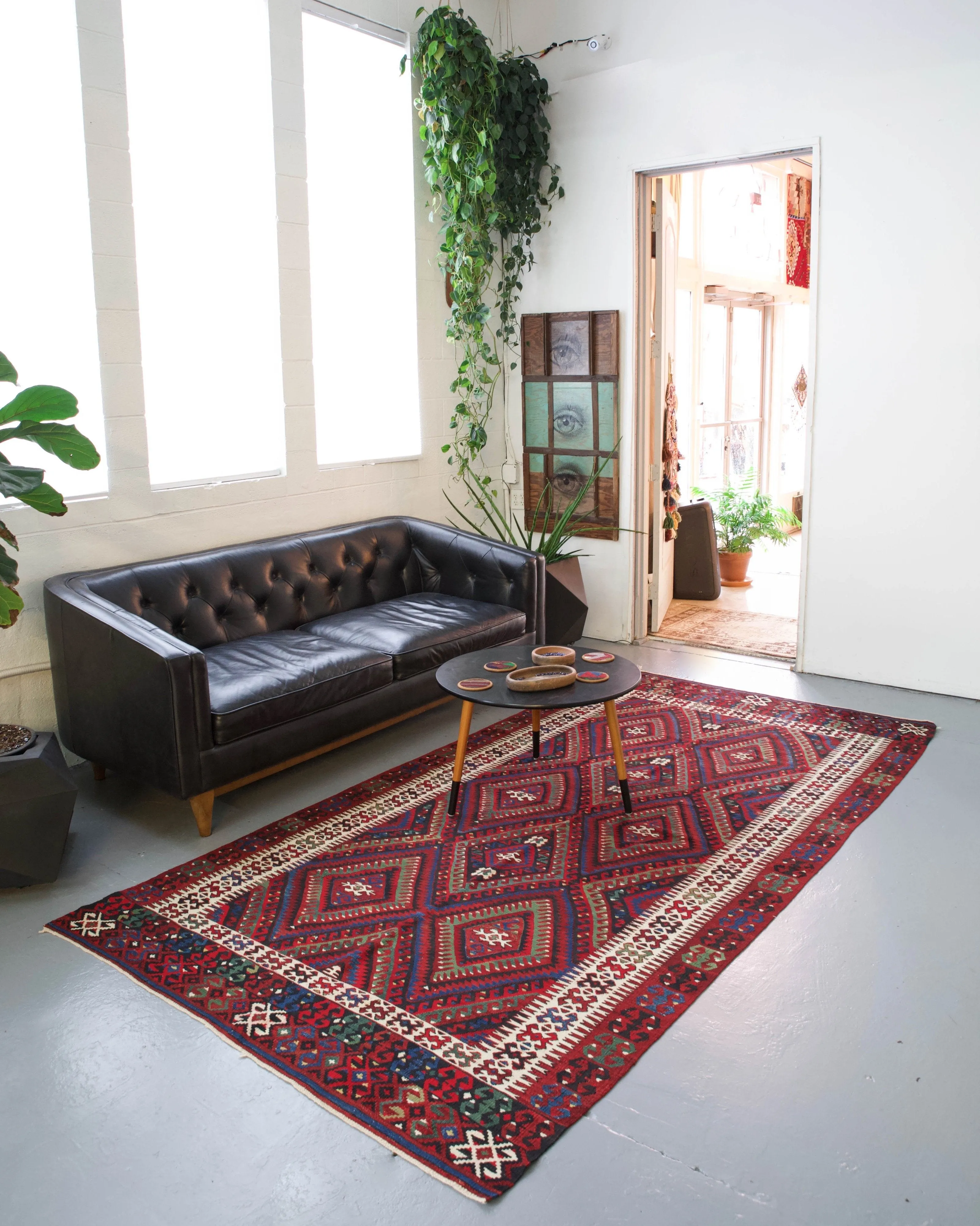Vintage Fethiye Kilim Rug 5'4"x10'