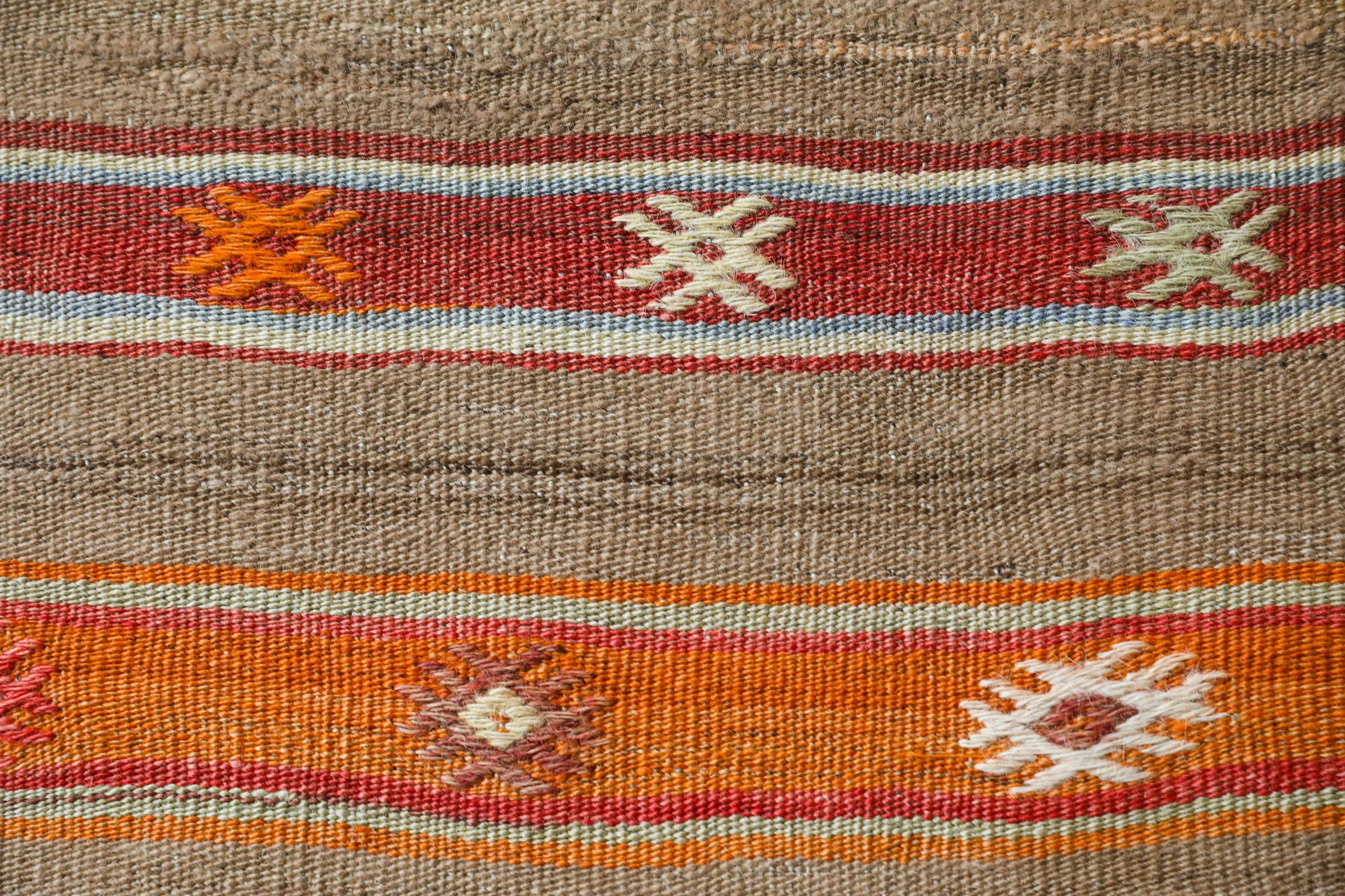 Vintage Fethiye Kilim Rug 5'7"x7'7"