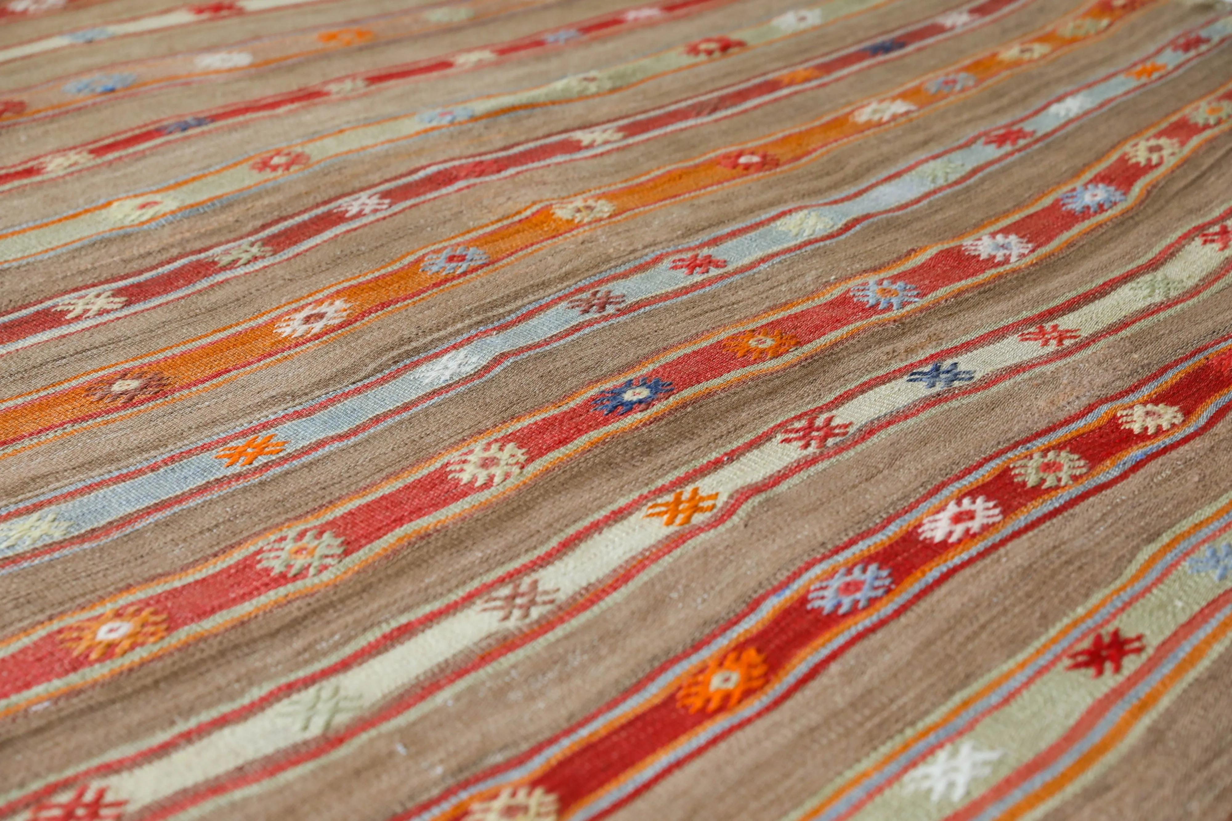 Vintage Fethiye Kilim Rug 5'7"x7'7"