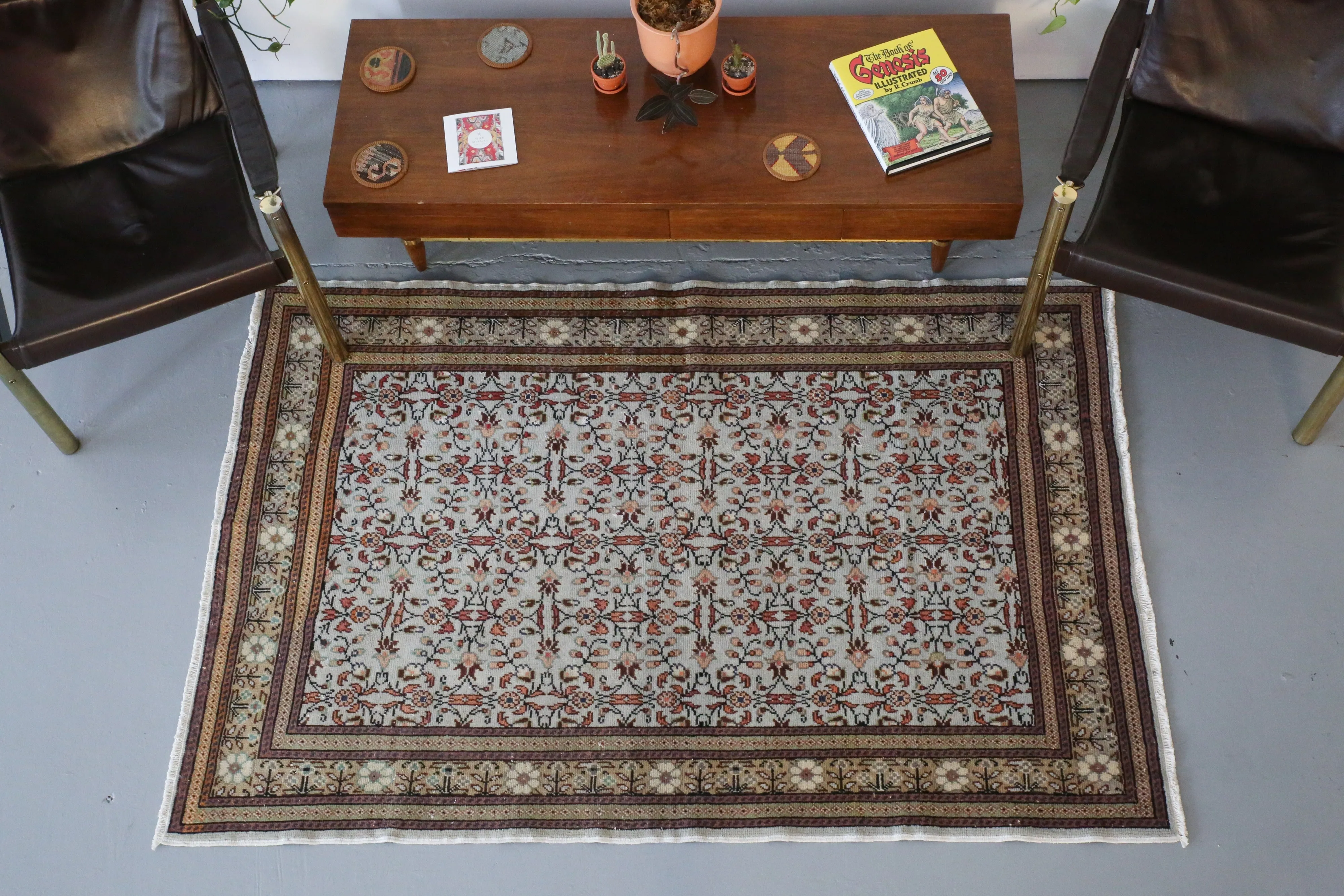 Vintage Isparta Rug 4'x6'