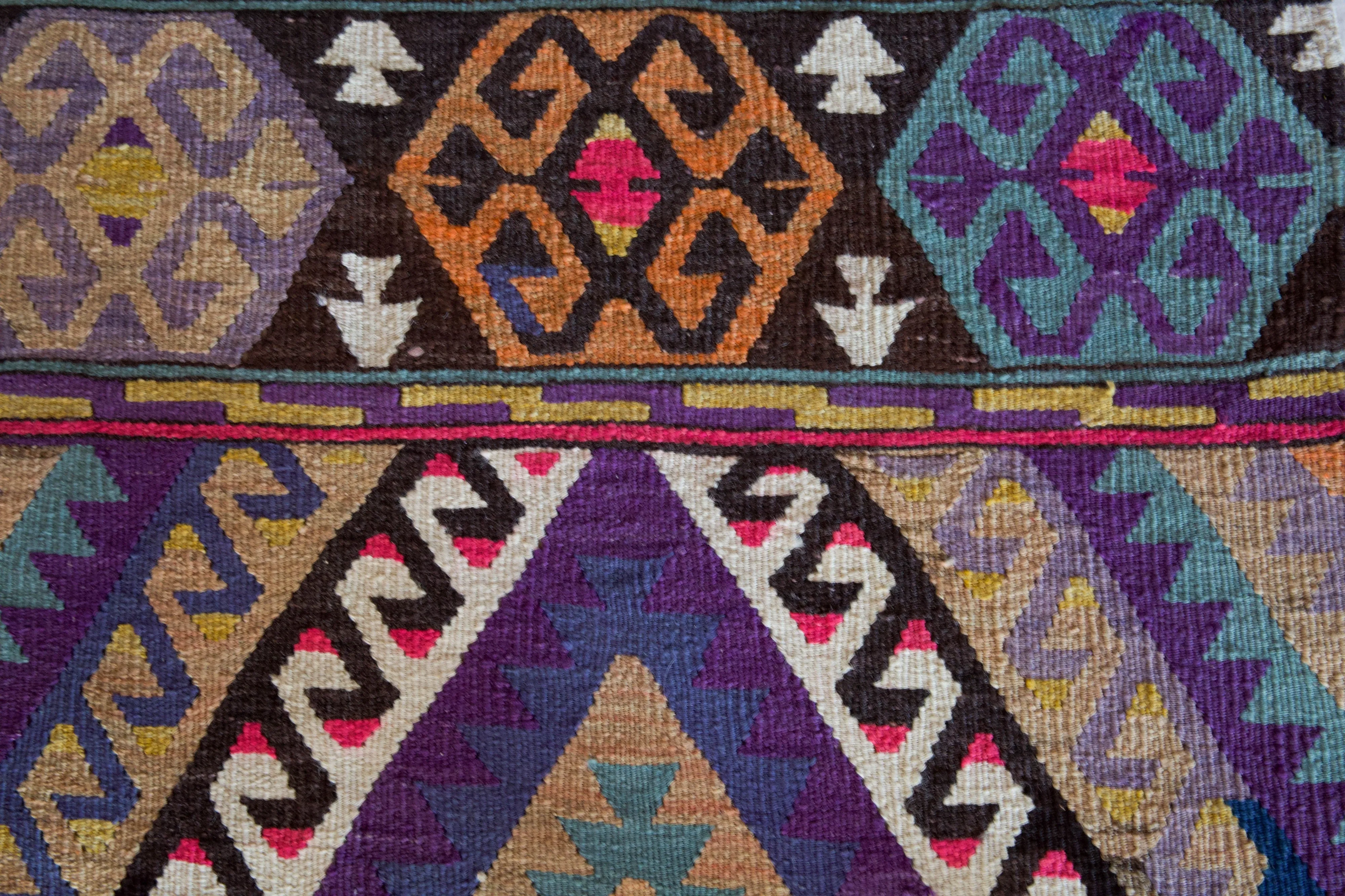 Vintage Oushak Kilim Rug 5'4"x8'