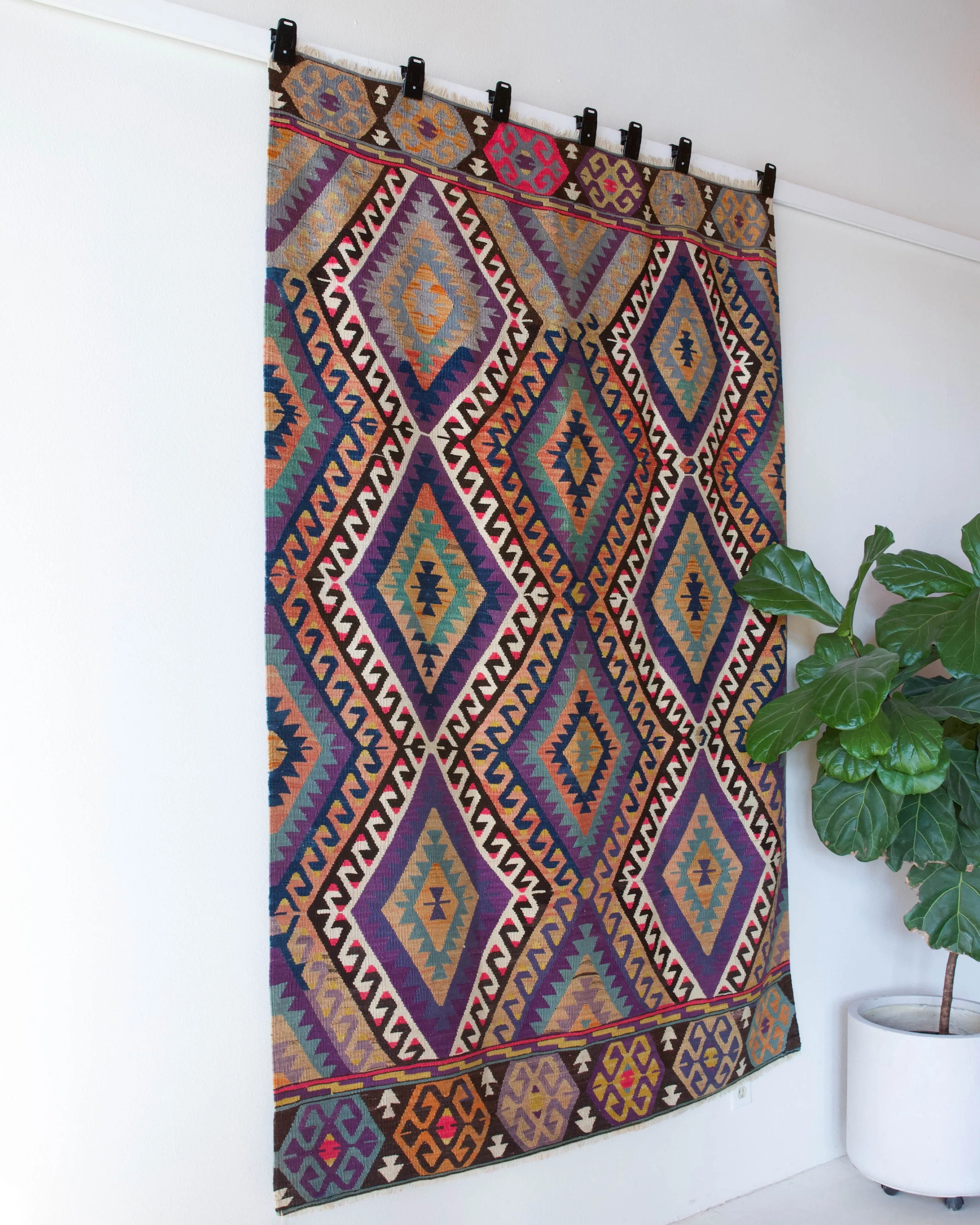Vintage Oushak Kilim Rug 5'4"x8'