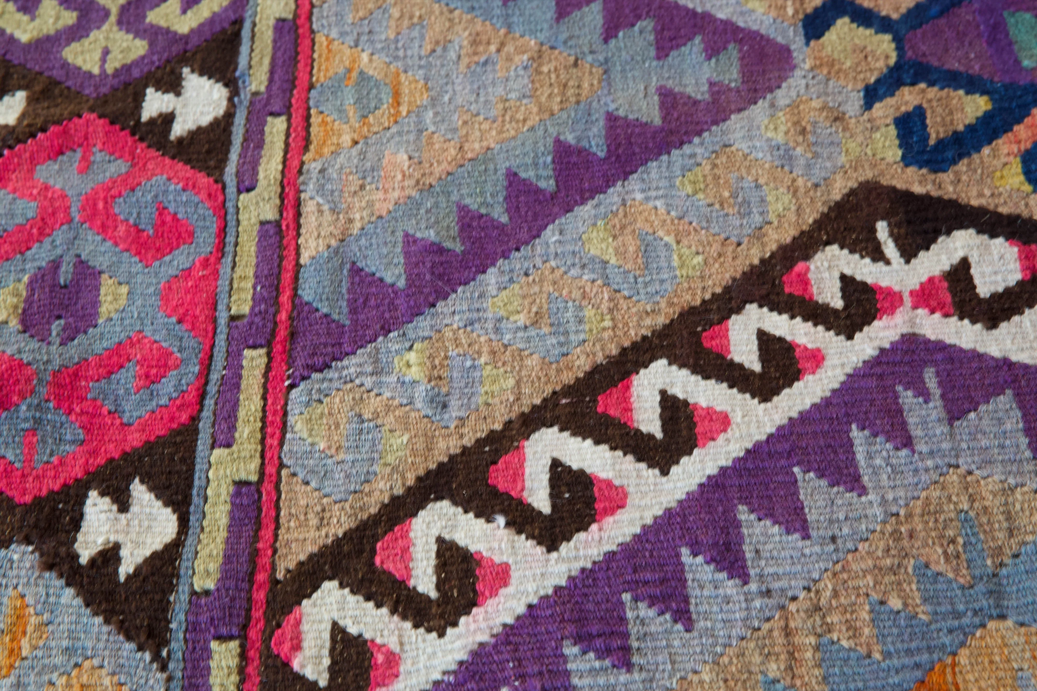 Vintage Oushak Kilim Rug 5'4"x8'
