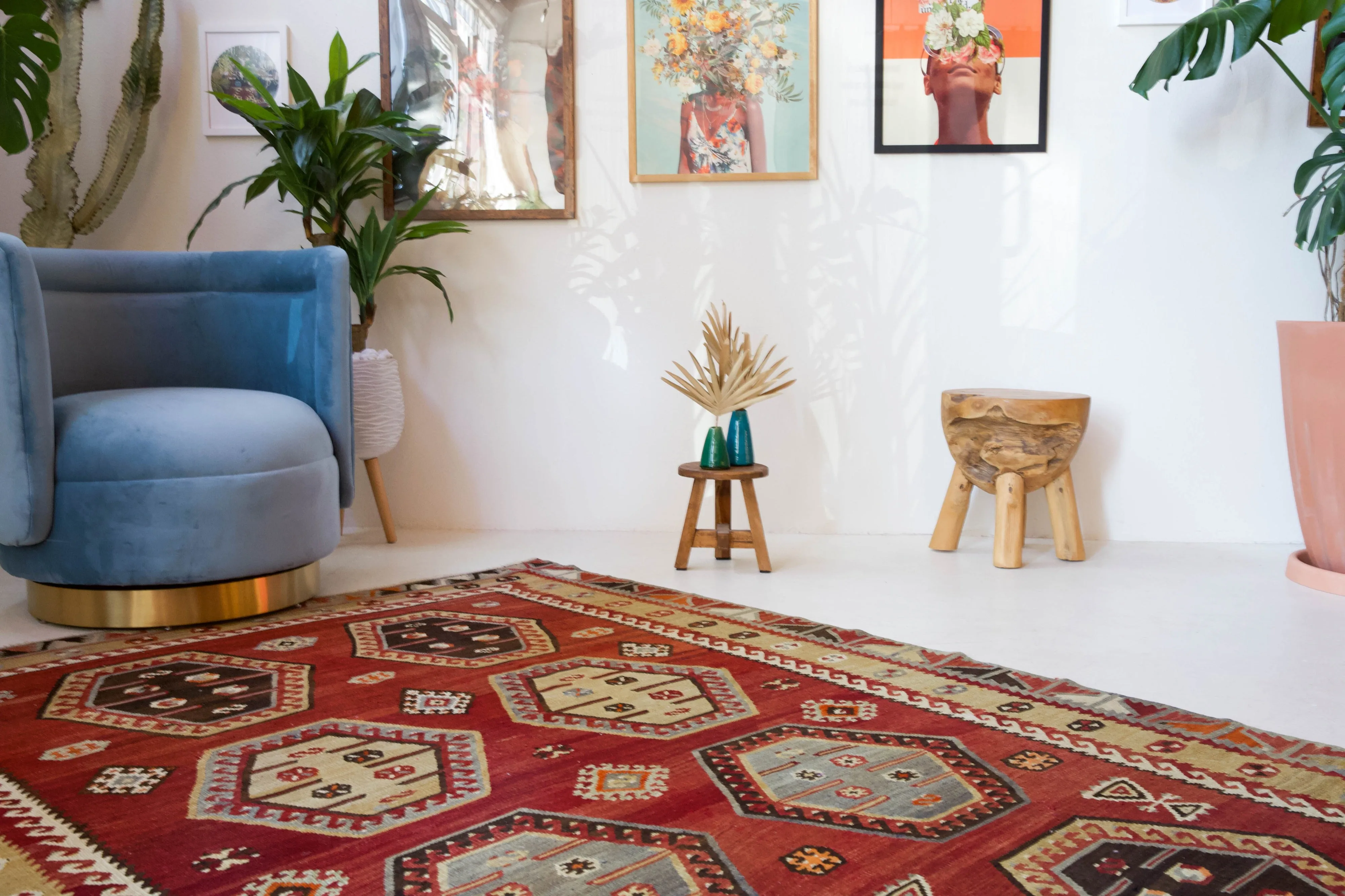 Vintage Sivas Sarkisla Kilim Rug 5'6"x12'