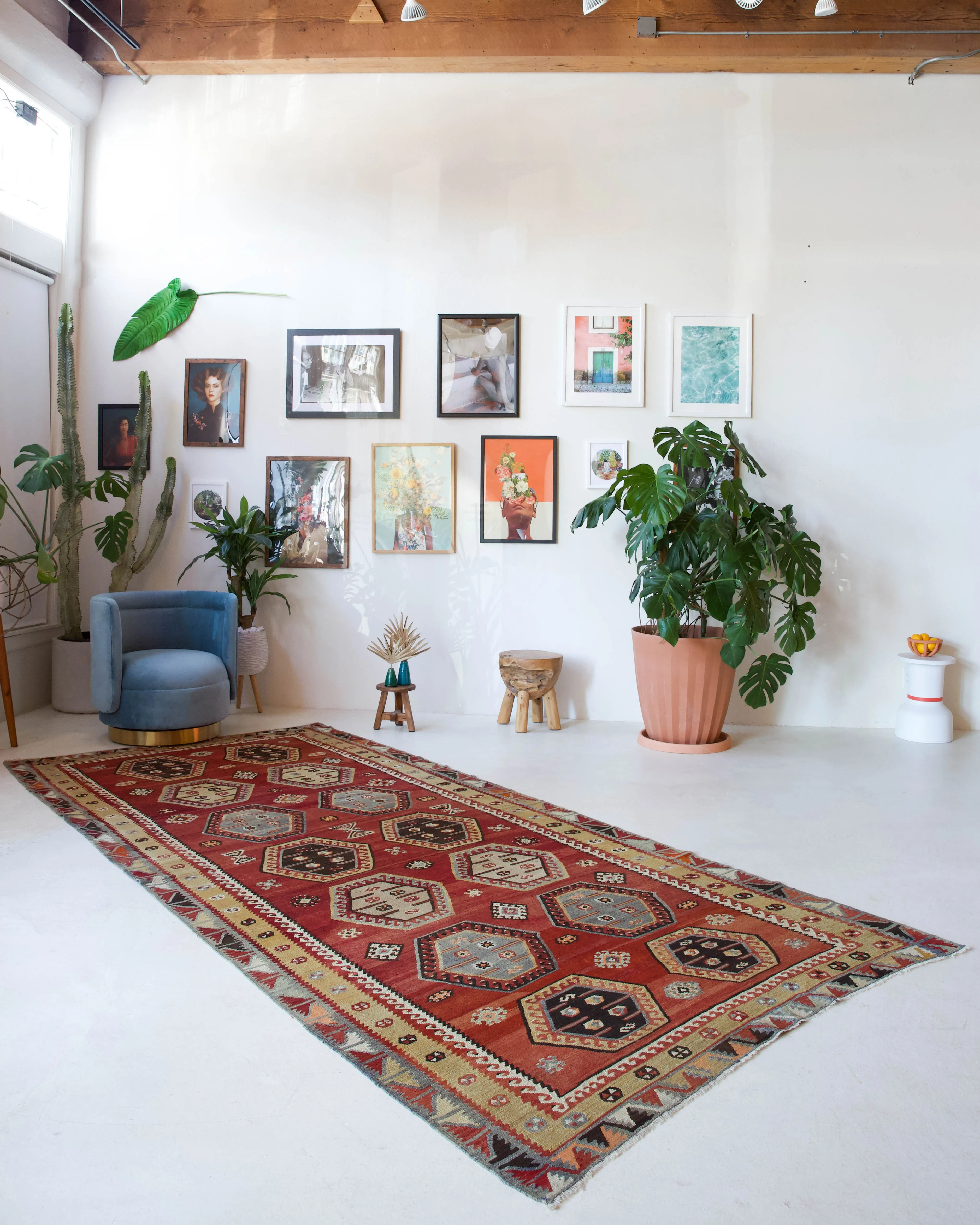 Vintage Sivas Sarkisla Kilim Rug 5'6"x12'
