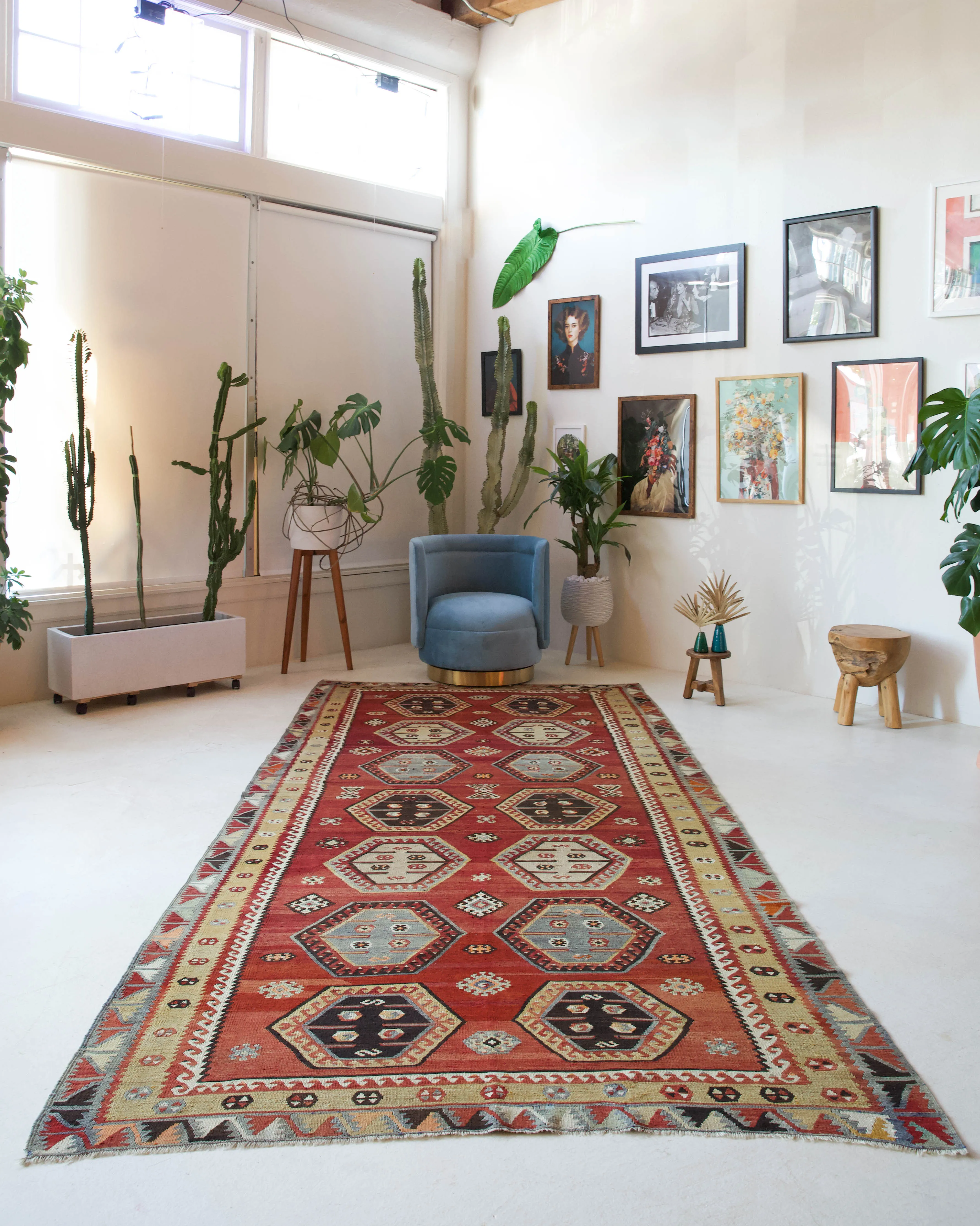 Vintage Sivas Sarkisla Kilim Rug 5'6"x12'