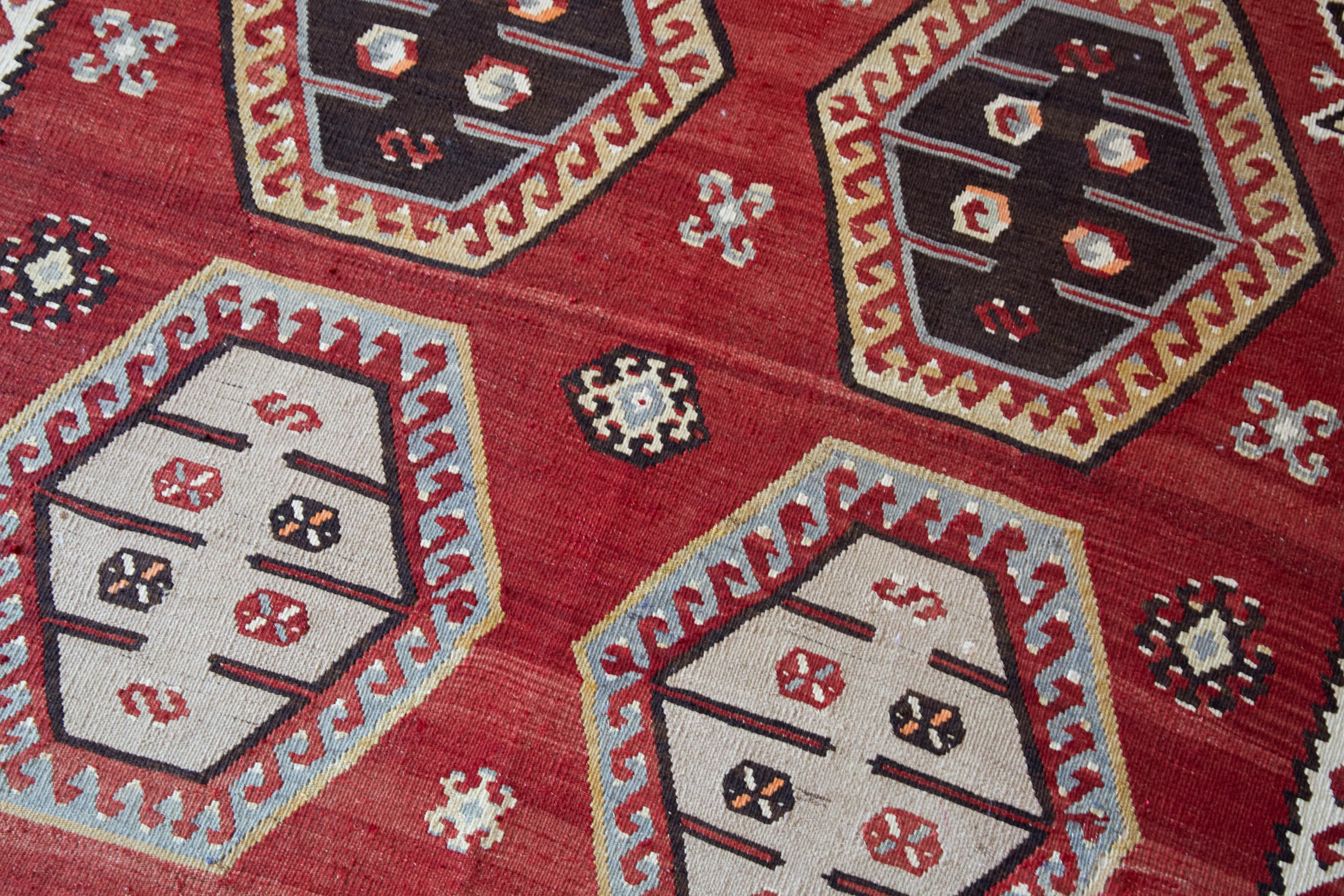 Vintage Sivas Sarkisla Kilim Rug 5'6"x12'