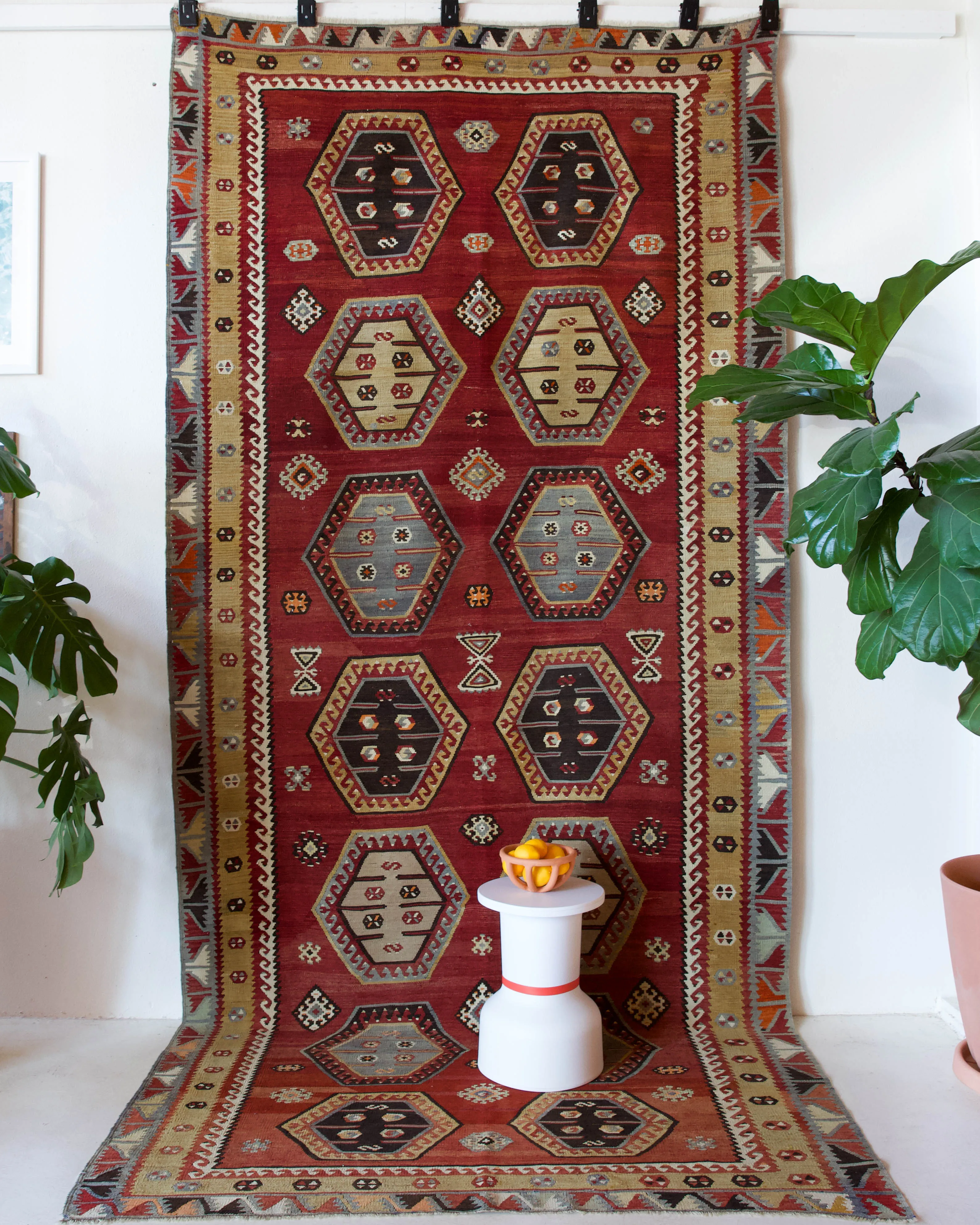 Vintage Sivas Sarkisla Kilim Rug 5'6"x12'
