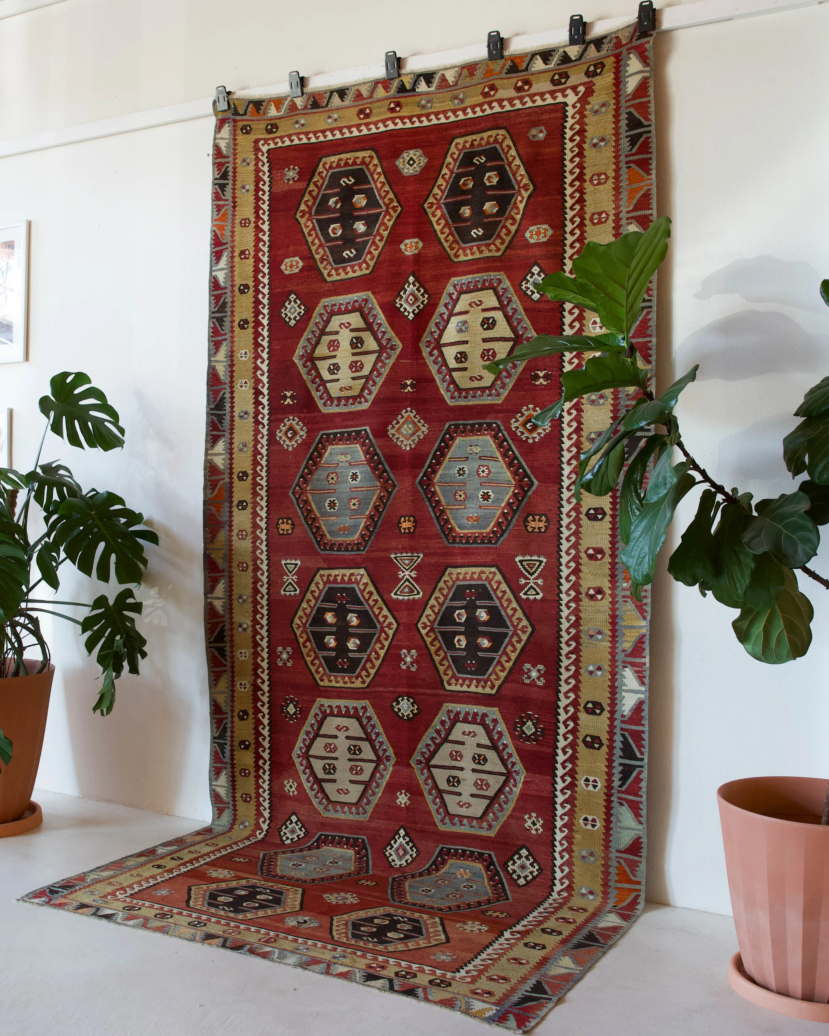 Vintage Sivas Sarkisla Kilim Rug 5'6"x12'