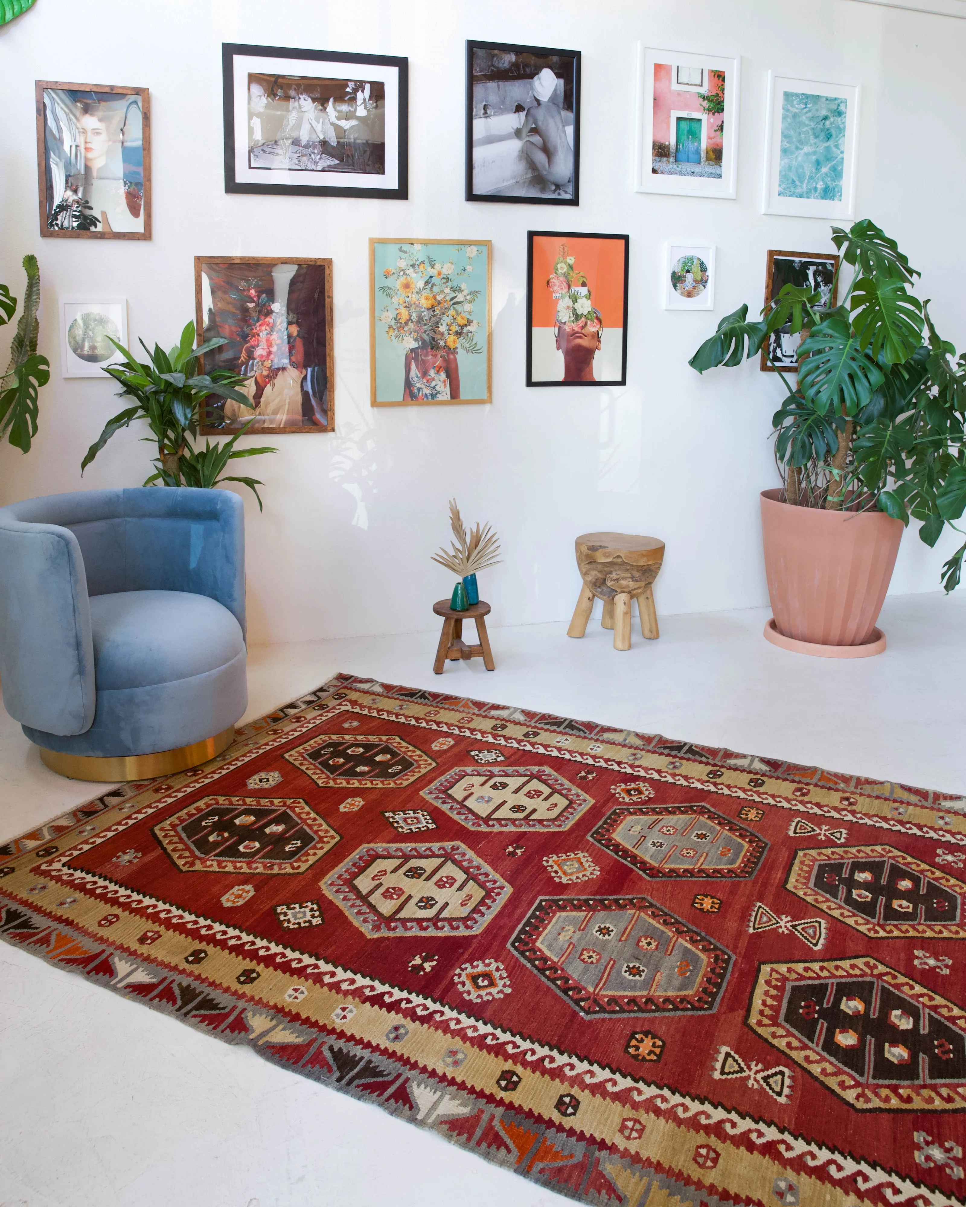 Vintage Sivas Sarkisla Kilim Rug 5'6"x12'