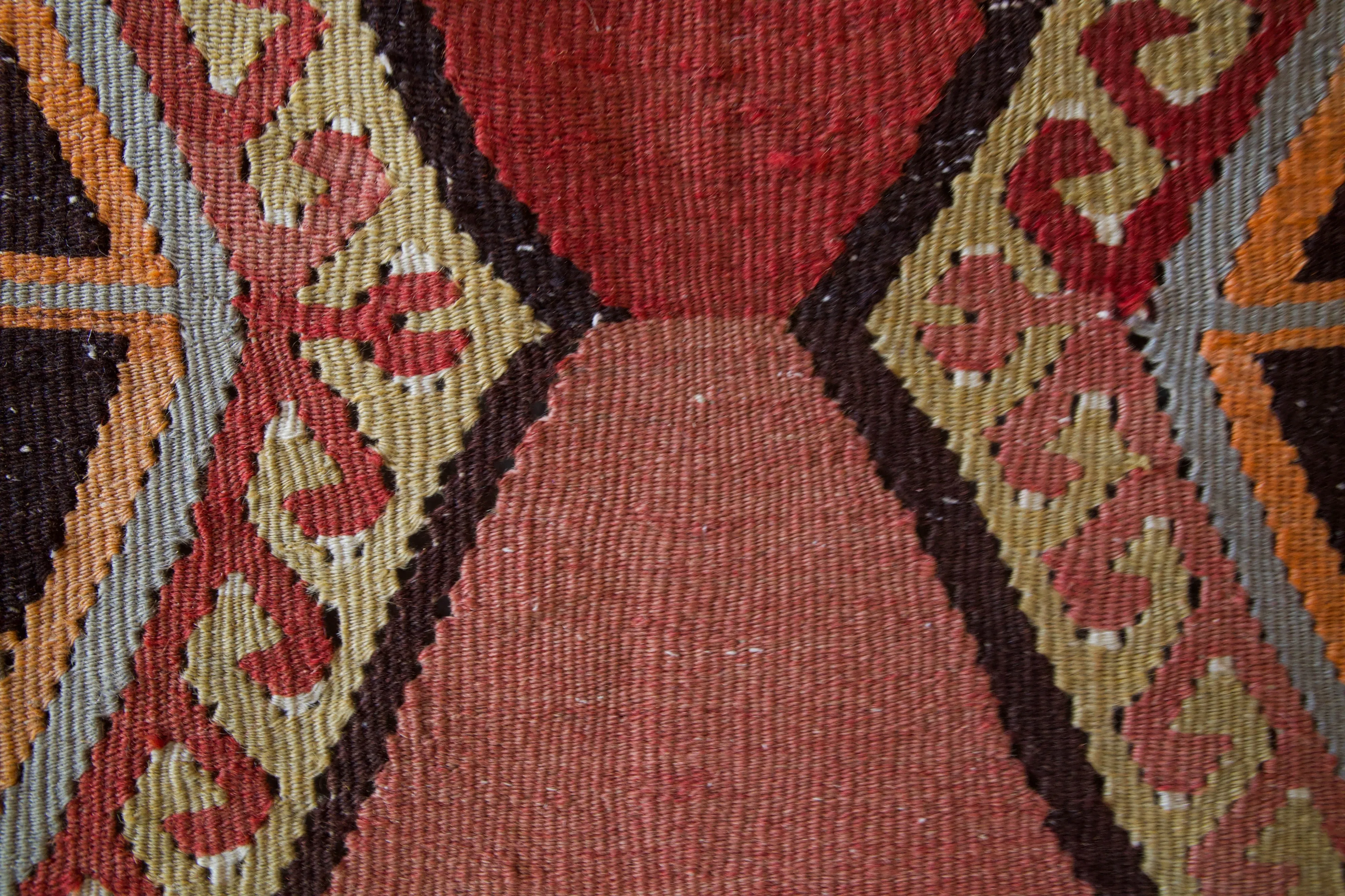 Vintage Sivas Sarkisla Kilim Rug 7'7"x11'9"