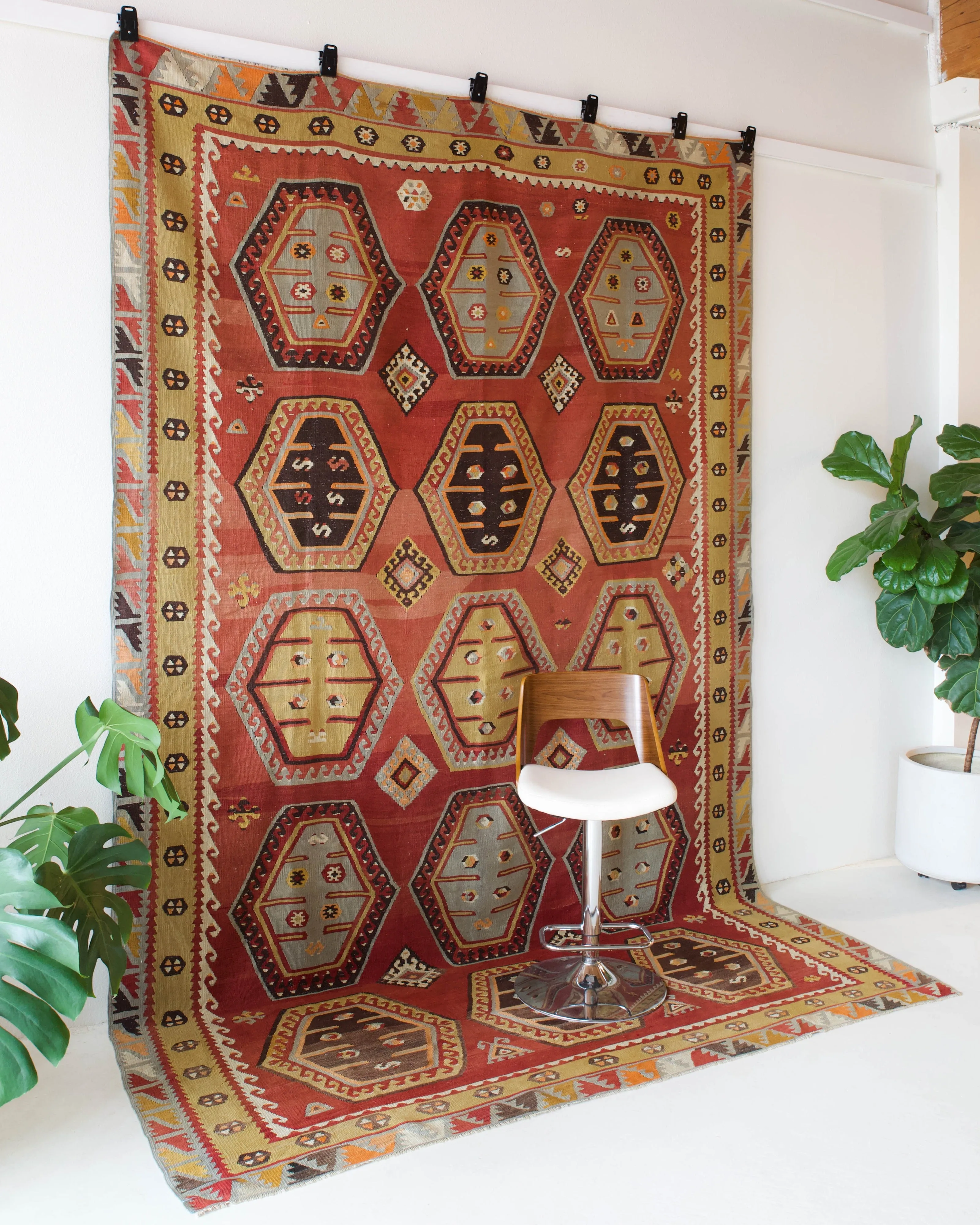 Vintage Sivas Sarkisla Kilim Rug 7'7"x11'9"