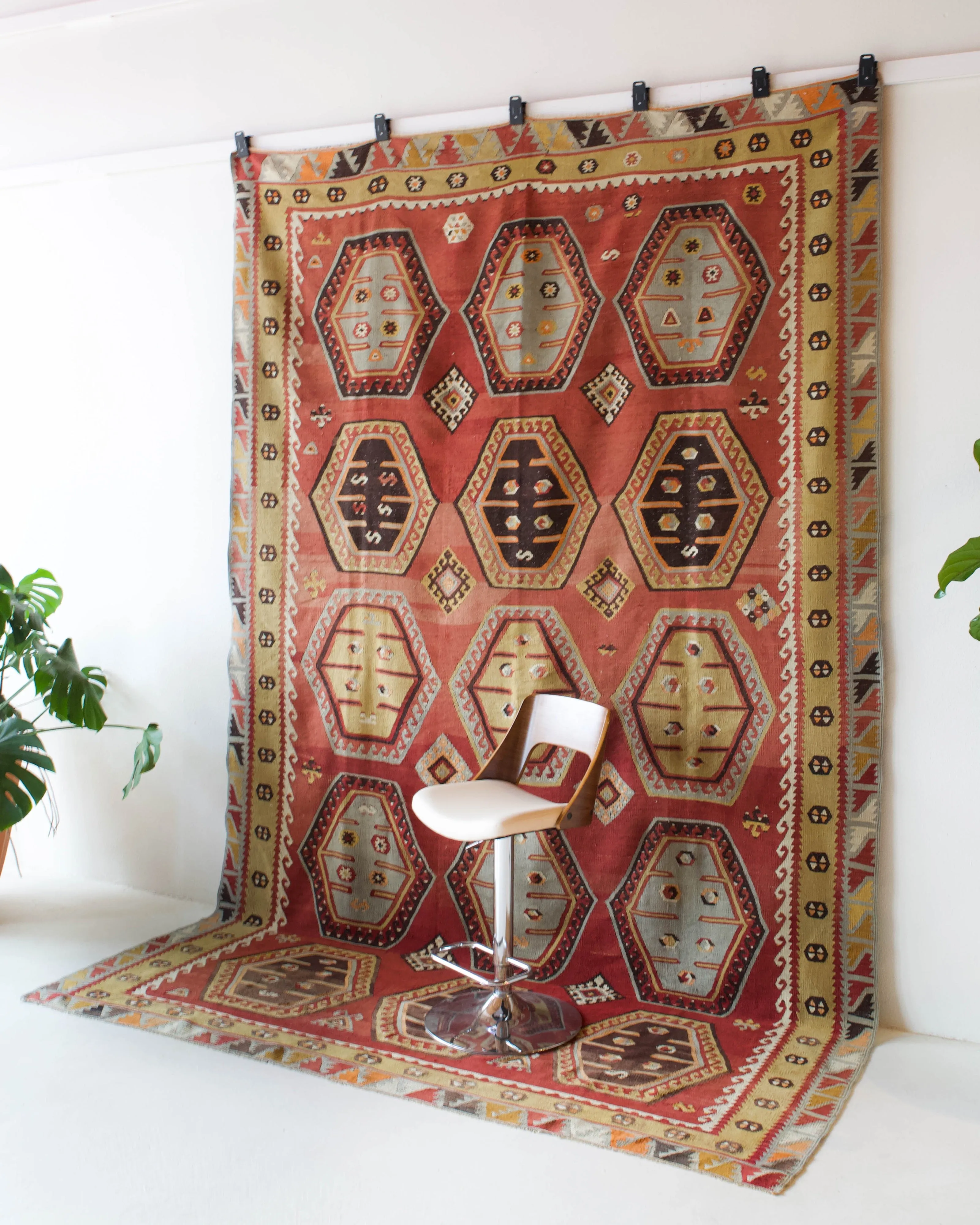 Vintage Sivas Sarkisla Kilim Rug 7'7"x11'9"