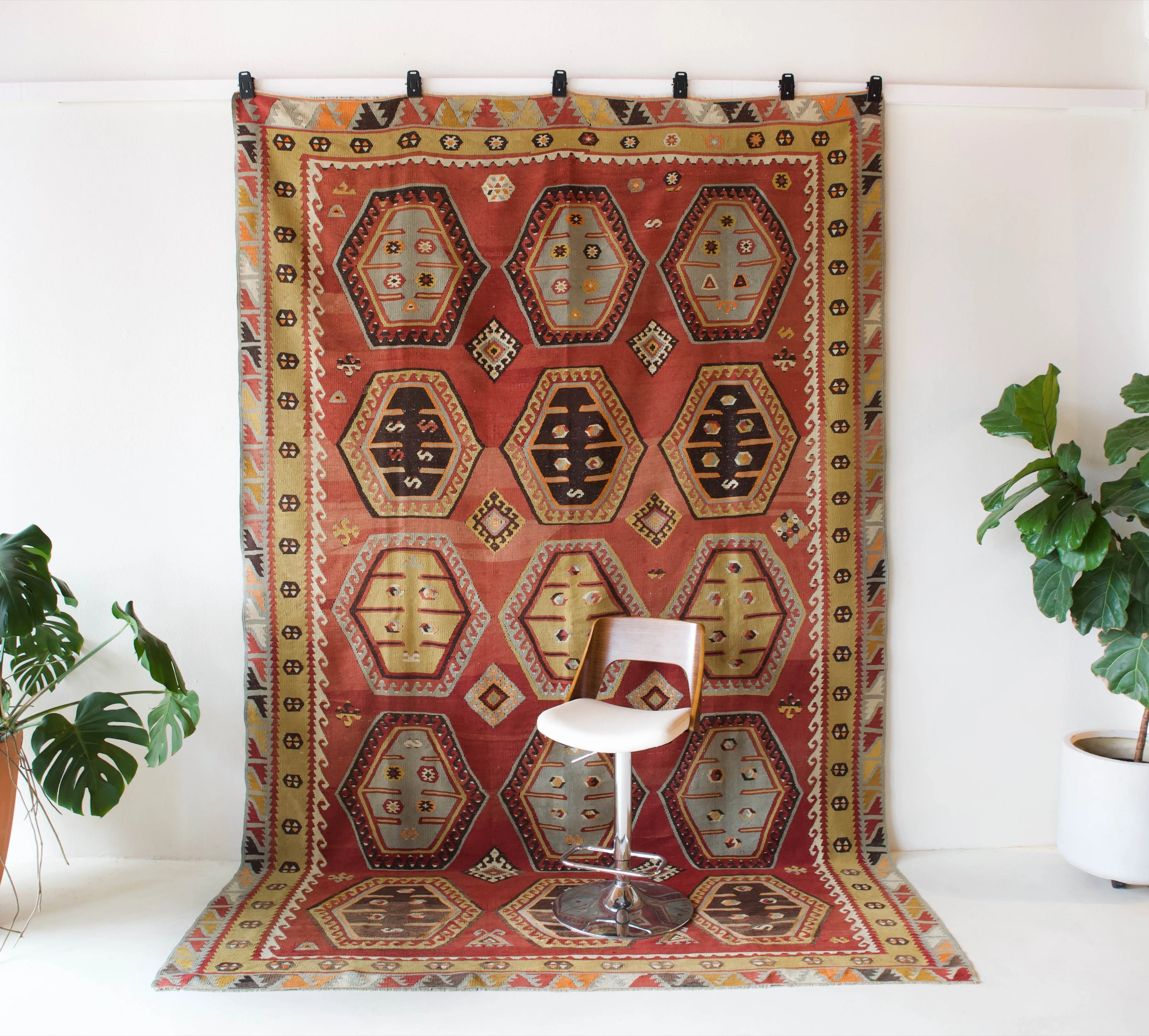 Vintage Sivas Sarkisla Kilim Rug 7'7"x11'9"
