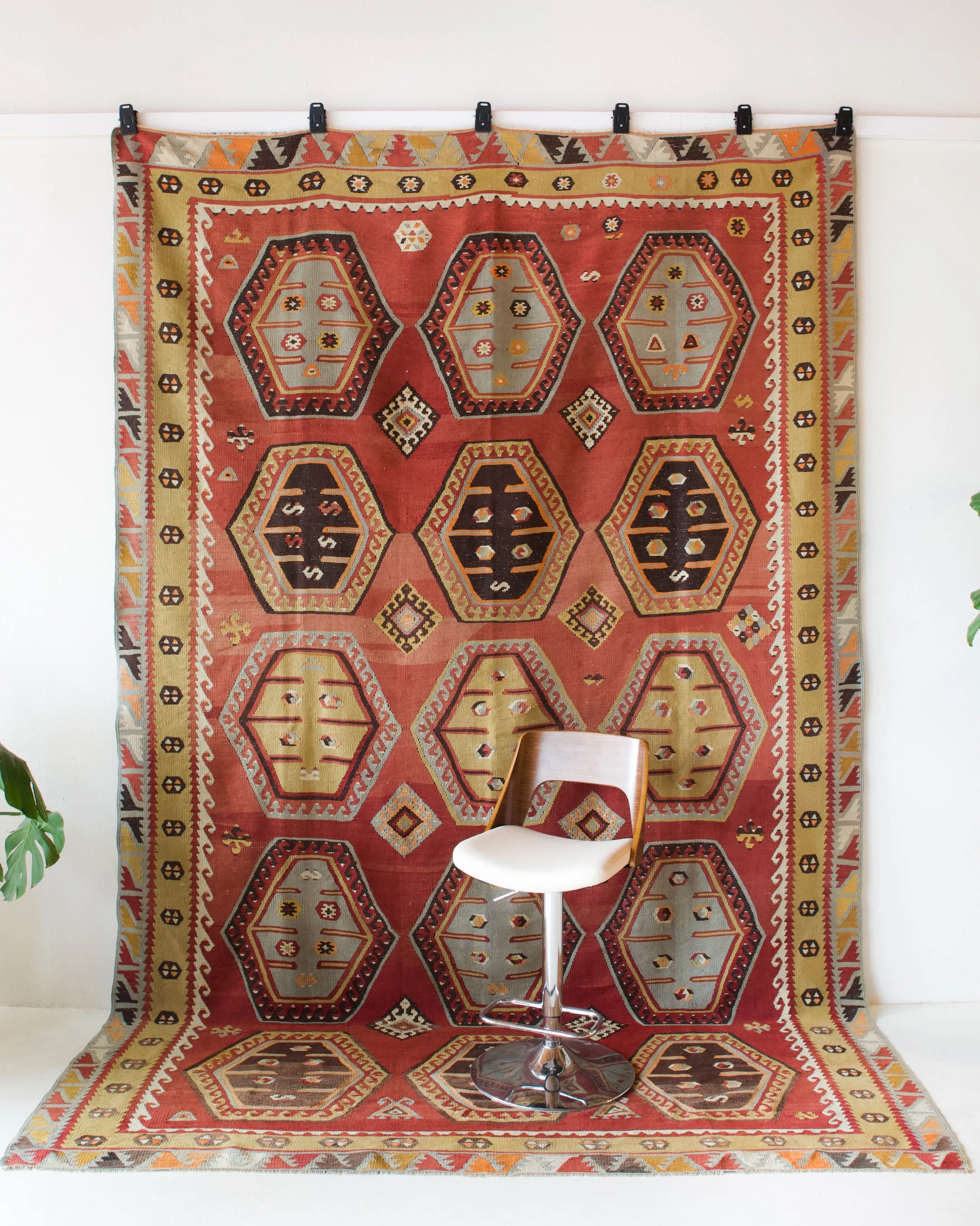 Vintage Sivas Sarkisla Kilim Rug 7'7"x11'9"