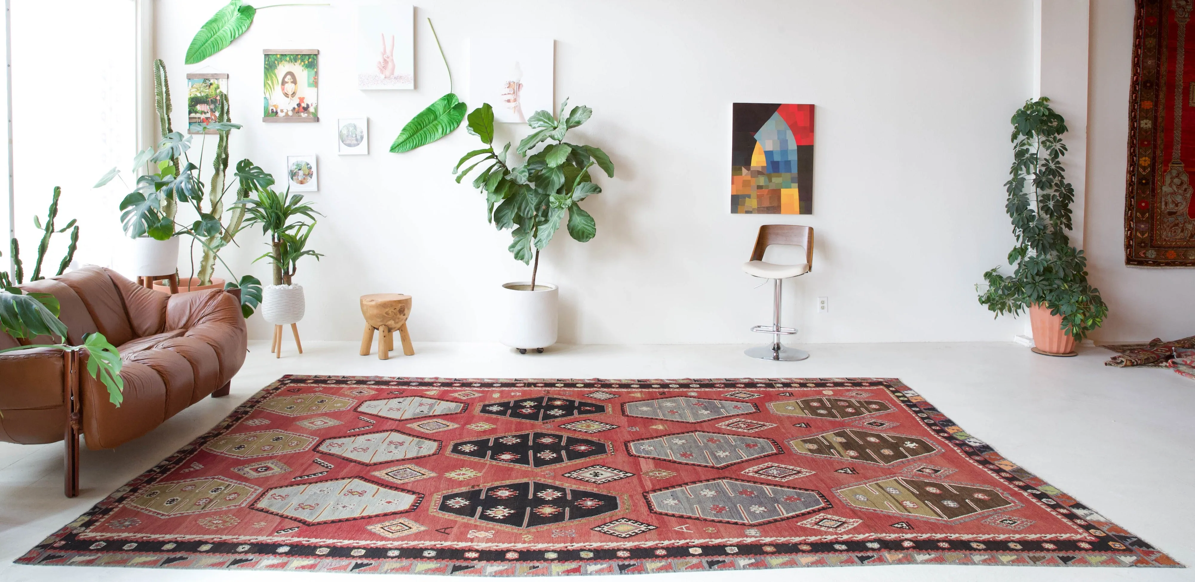Vintage Sivas Sarkisla Kilim Rug 8'5"x12'6"