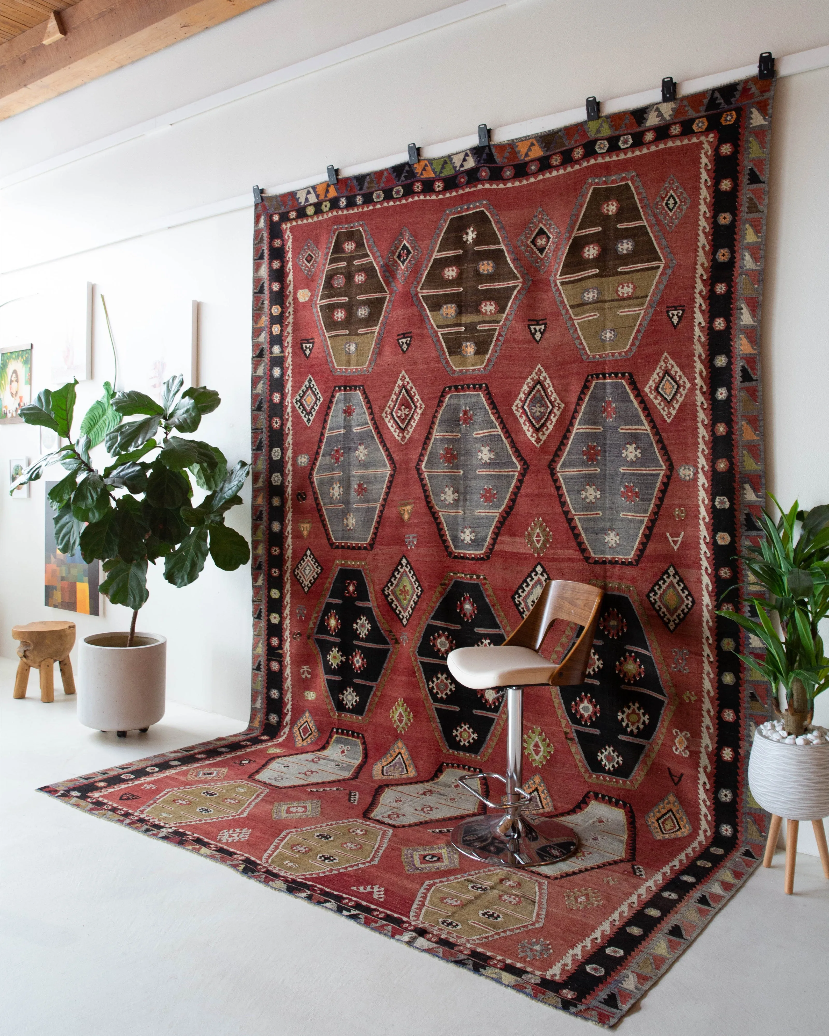 Vintage Sivas Sarkisla Kilim Rug 8'5"x12'6"