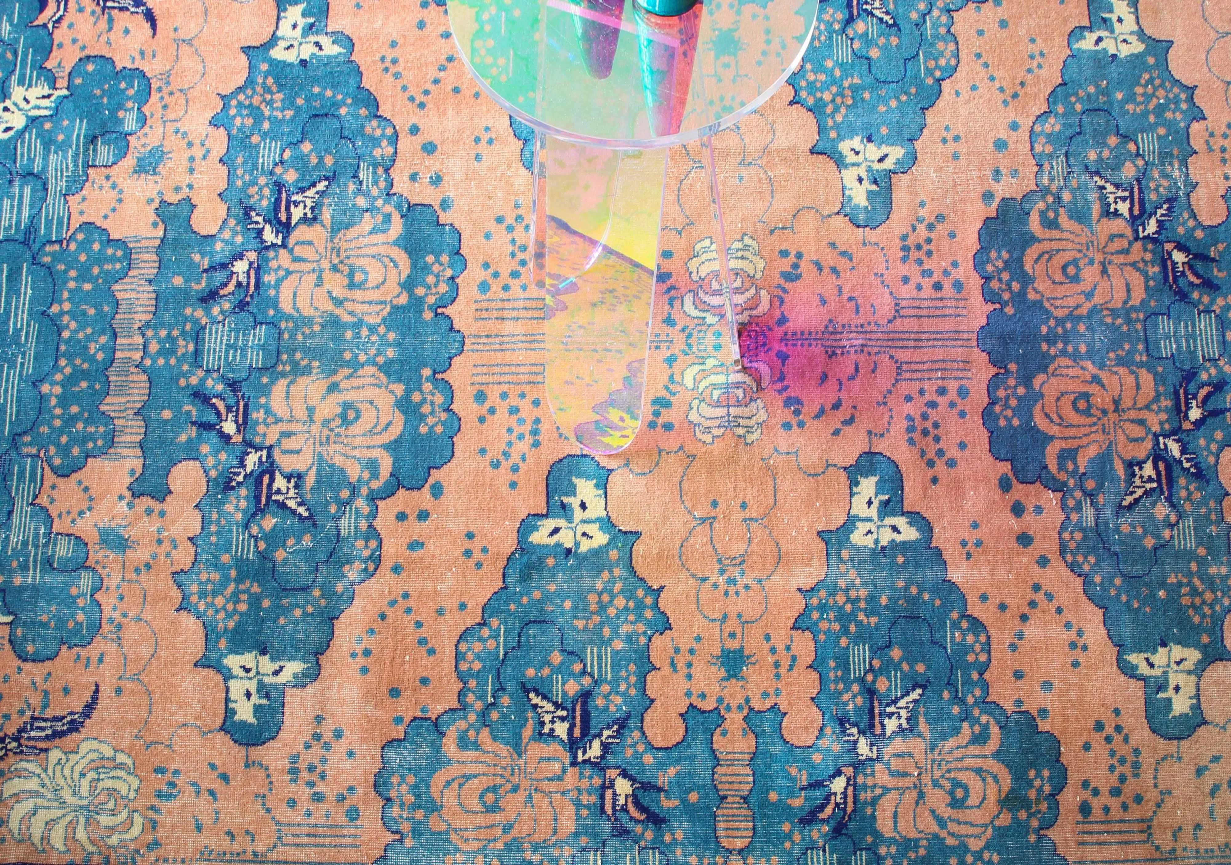 Vintage Turkish Art Deco Rug 5'10"x7'6"